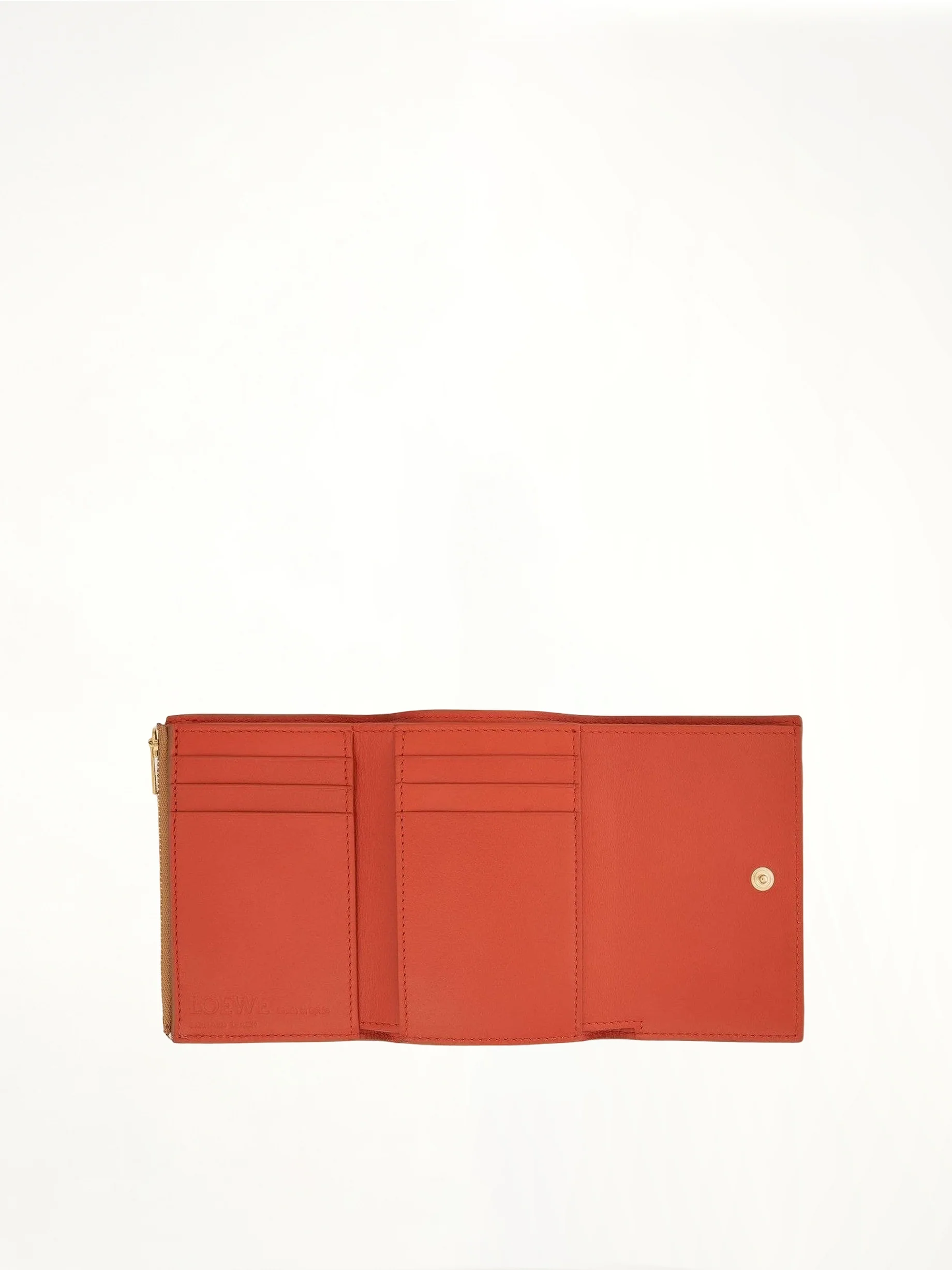 Owl Small Vertical Wallet in Classic Calfskin in Dune - Image 3