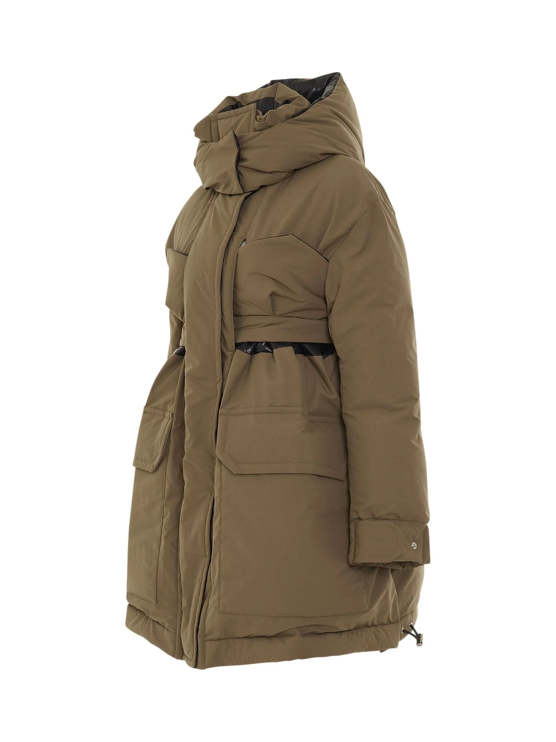 Padded Jacket with Hood in Beige - Image 2