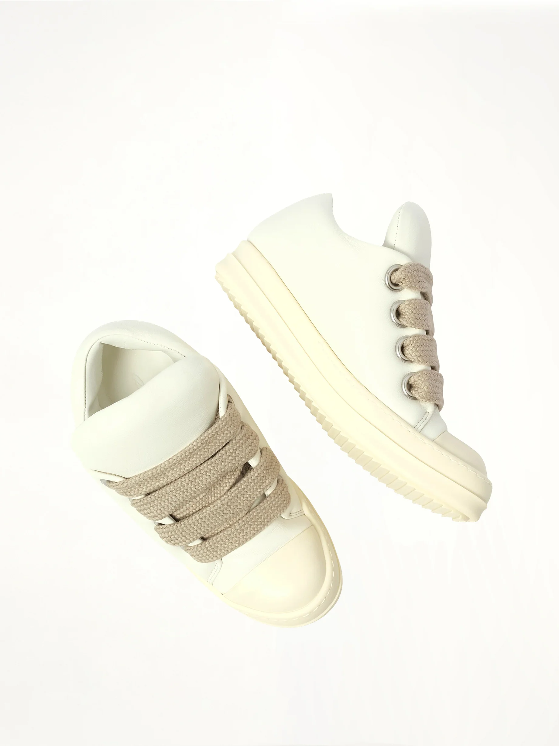 Padded Jumbolace Low Sneaks in Milk/Milk/Milk - Image 4