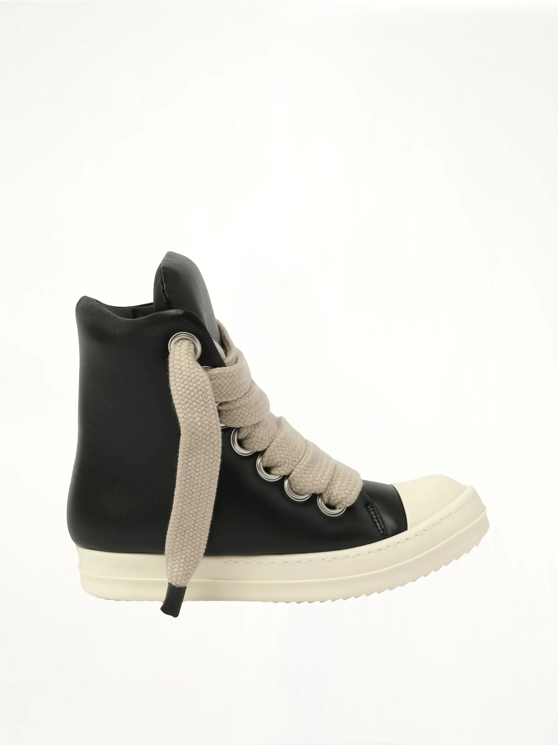 Padded Jumbolaced Sneaker in Black/Milk/Milk
