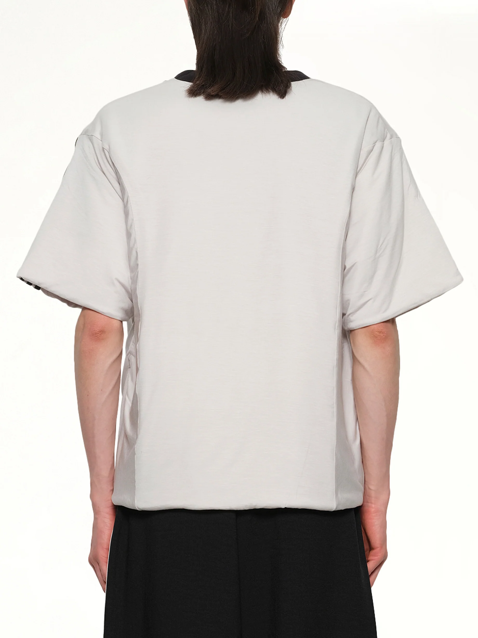Padded Short Sleeve T-Shirt 3-Stripes in Grey - Image 5