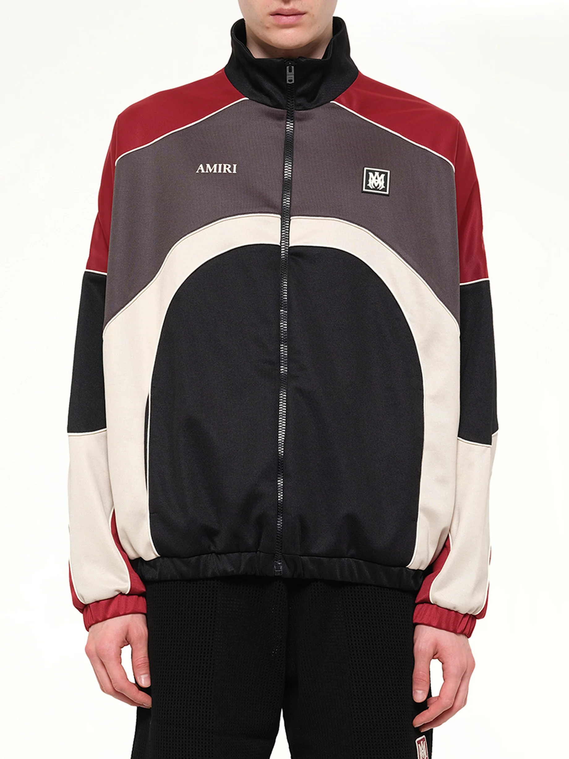 Panel Track Jacket in Black