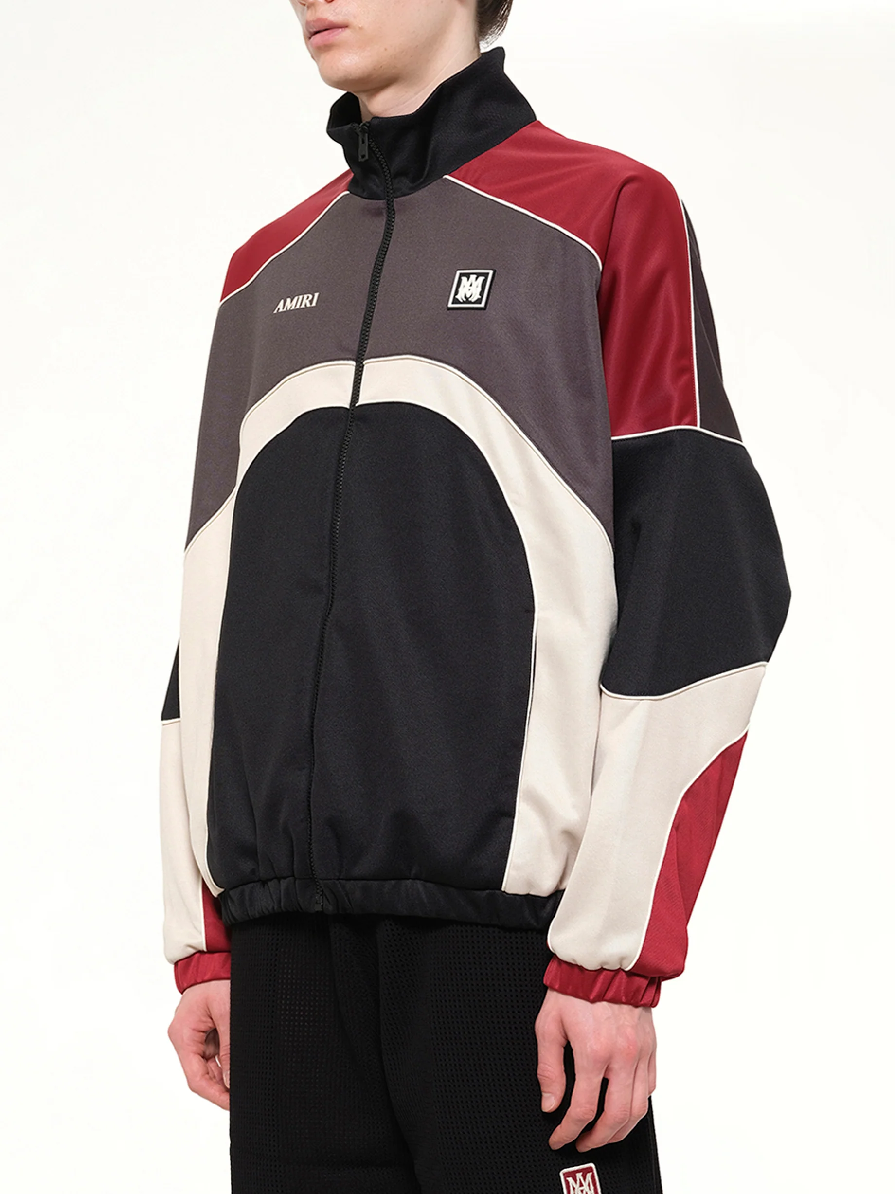 Panel Track Jacket in Black - Image 3