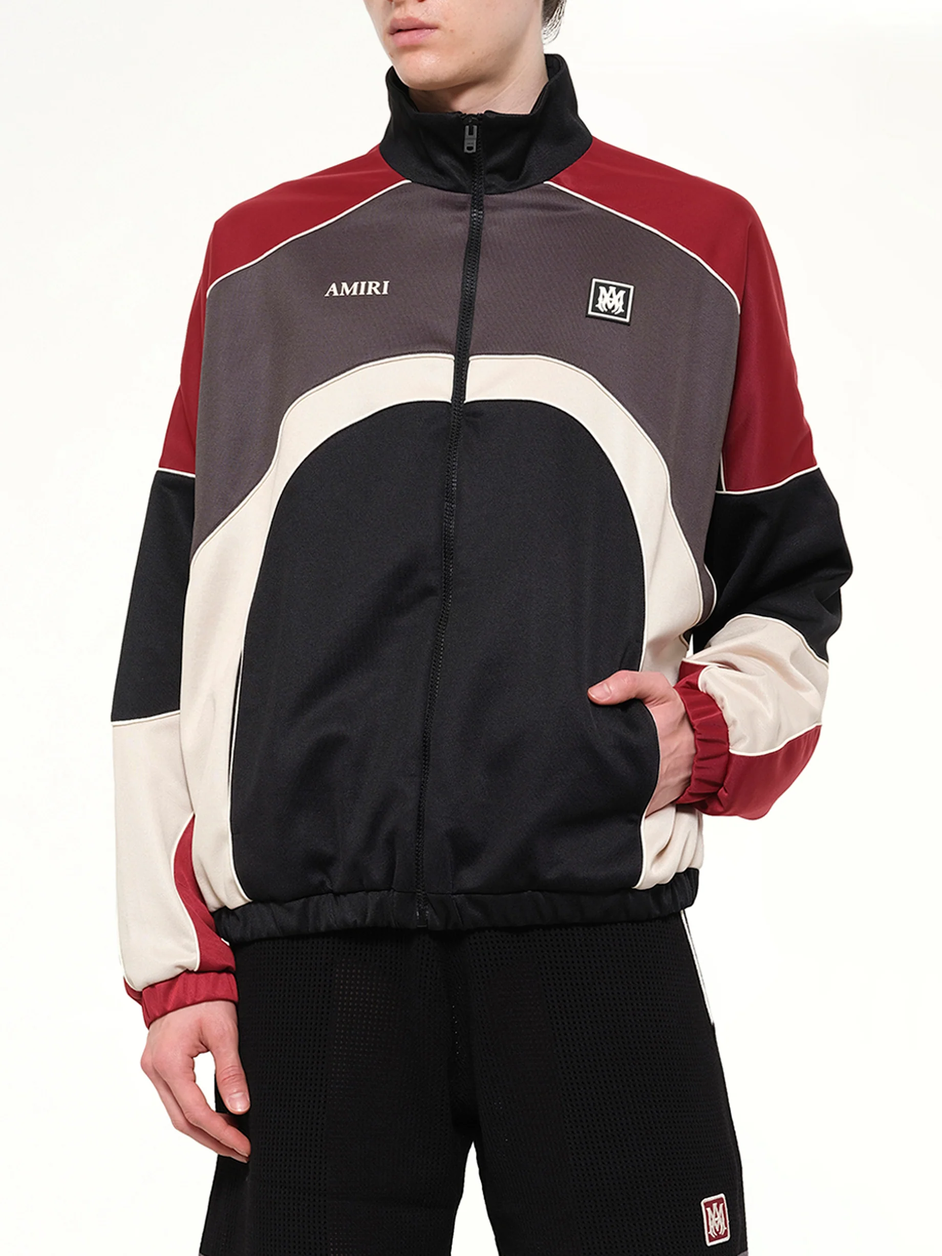 Panel Track Jacket in Black - Image 6