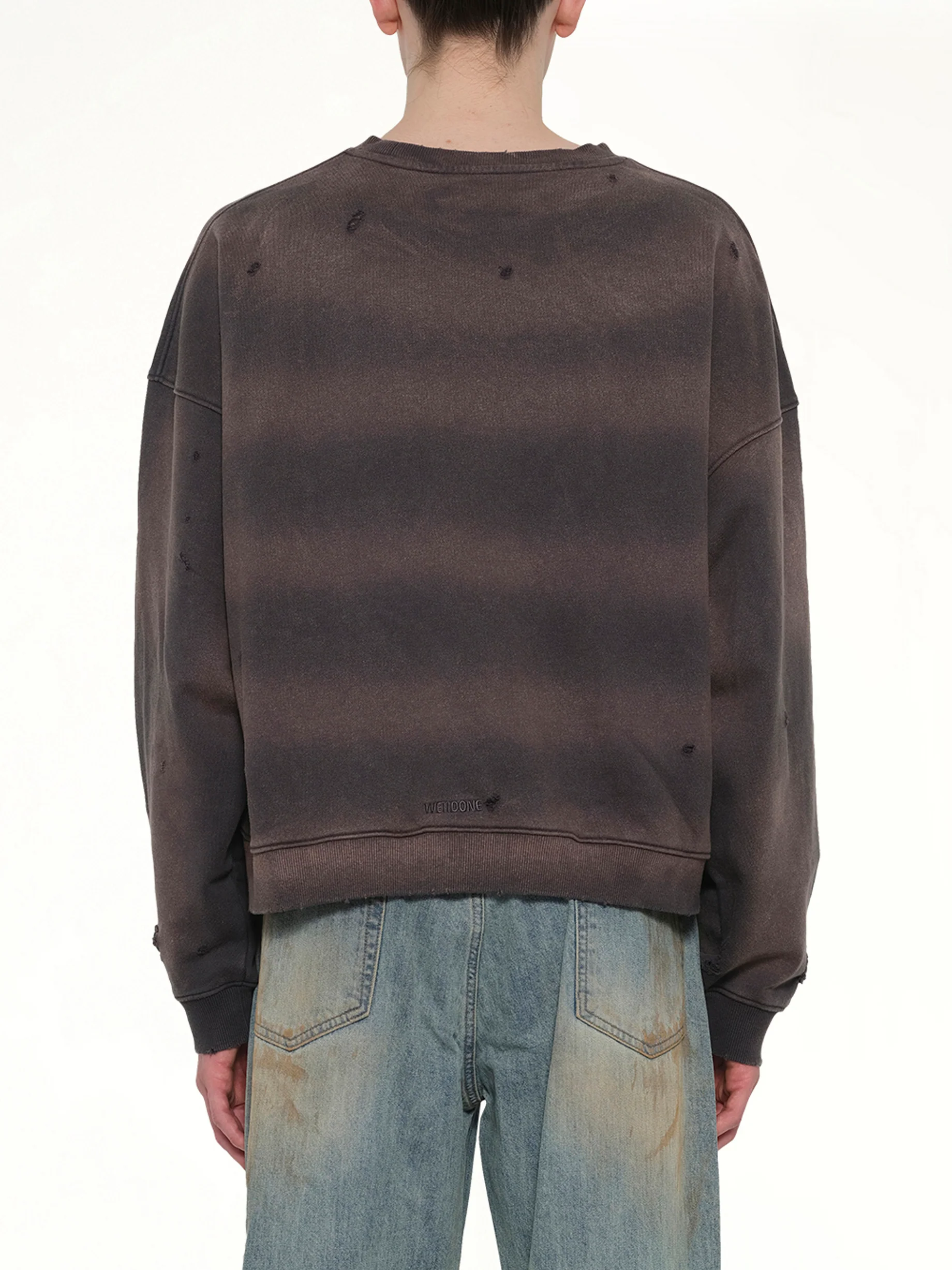 Paper Note Grunge Sweatshirt in Charcoal - Image 5