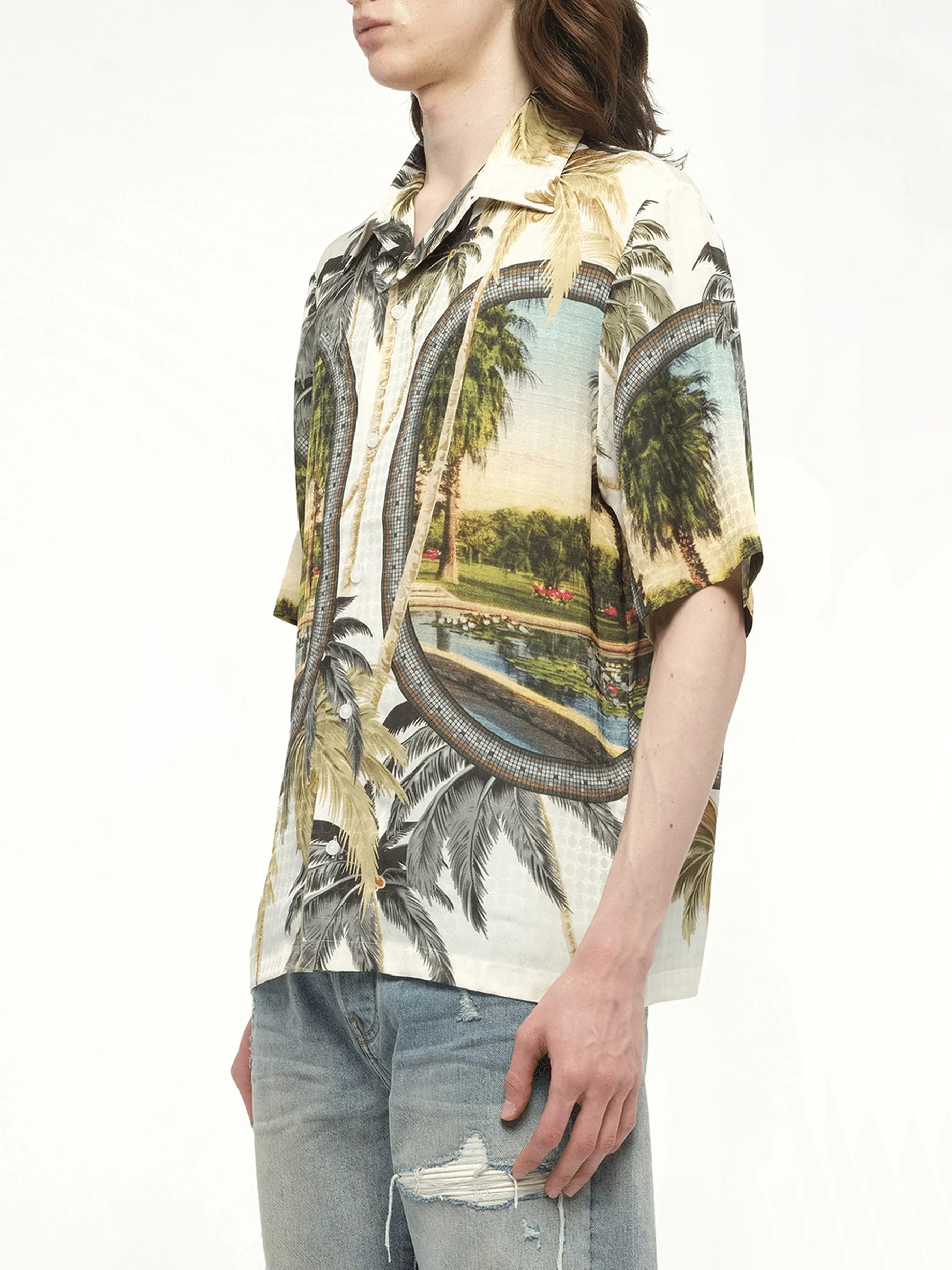 Paradise Bowling Shirt in Multicolour - Image 5