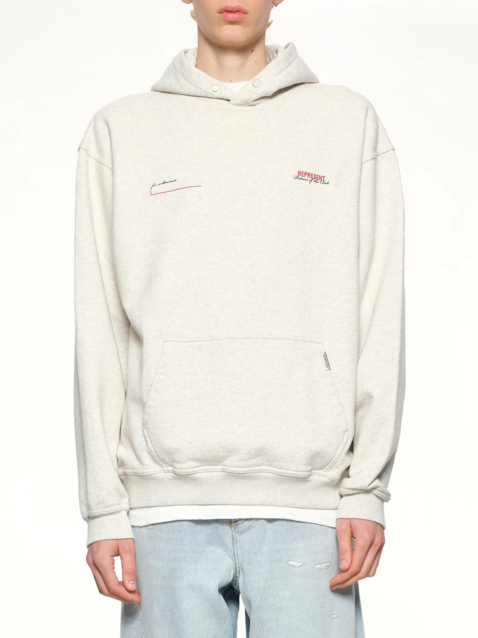 Patron of The Club Hoodie in Cream Marl
