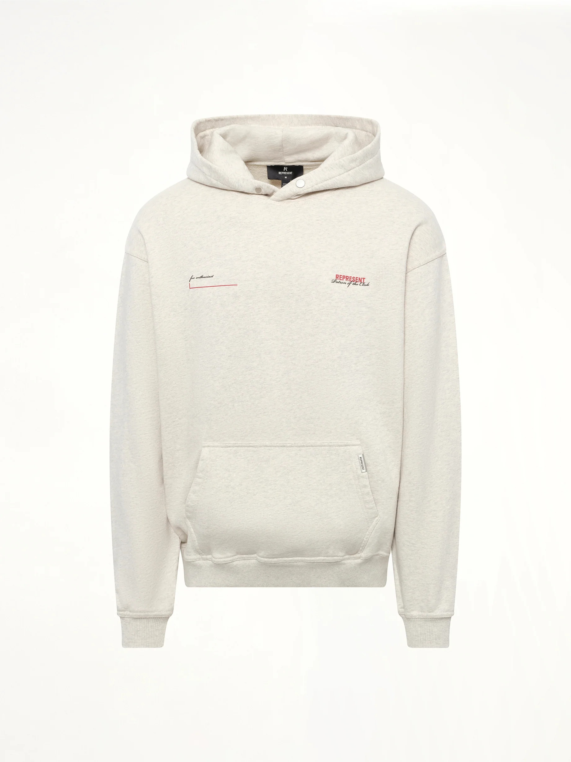 Patron of The Club Hoodie in Cream Marl - Image 2