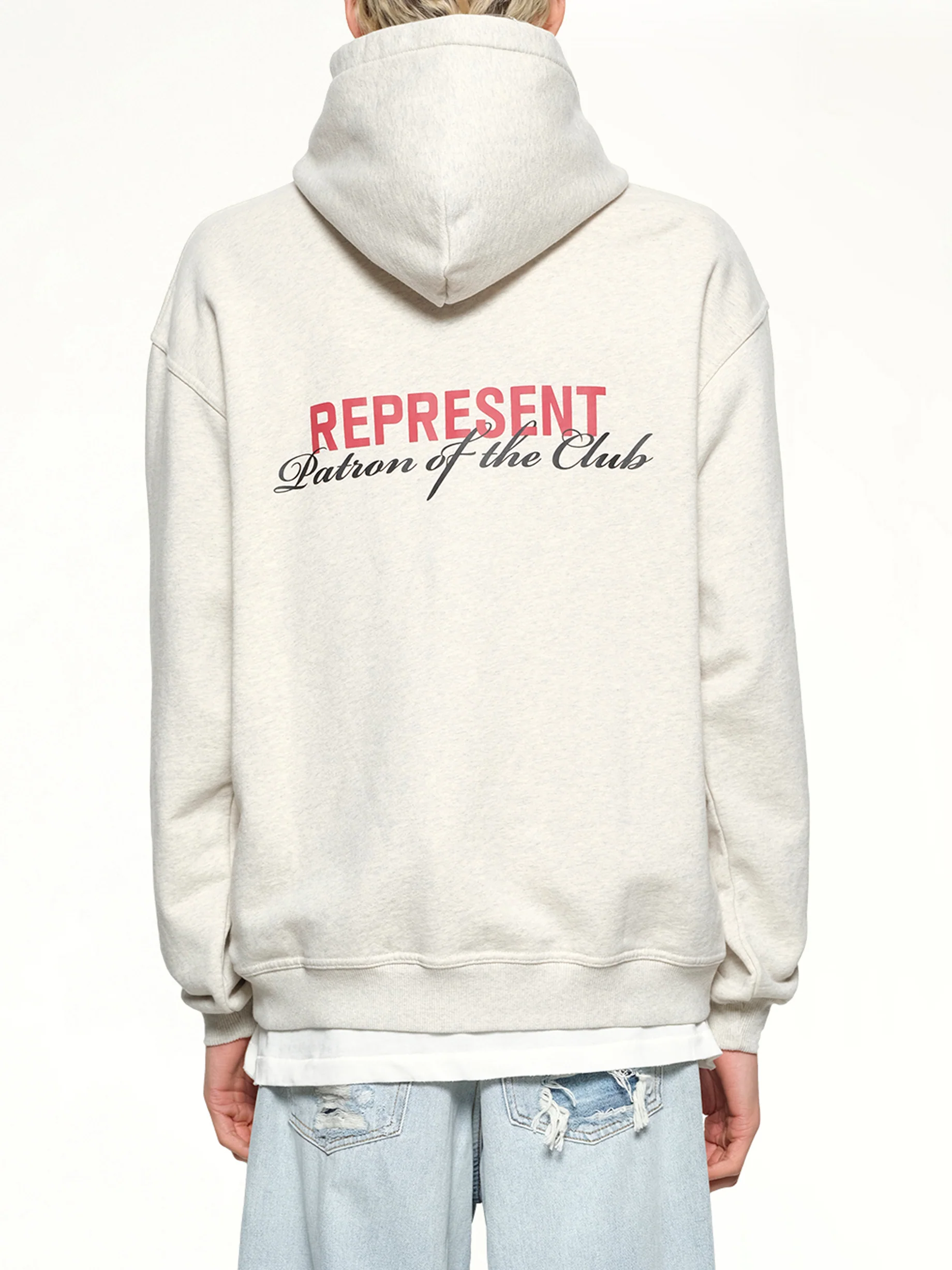 Patron of The Club Hoodie in Cream Marl - Image 5