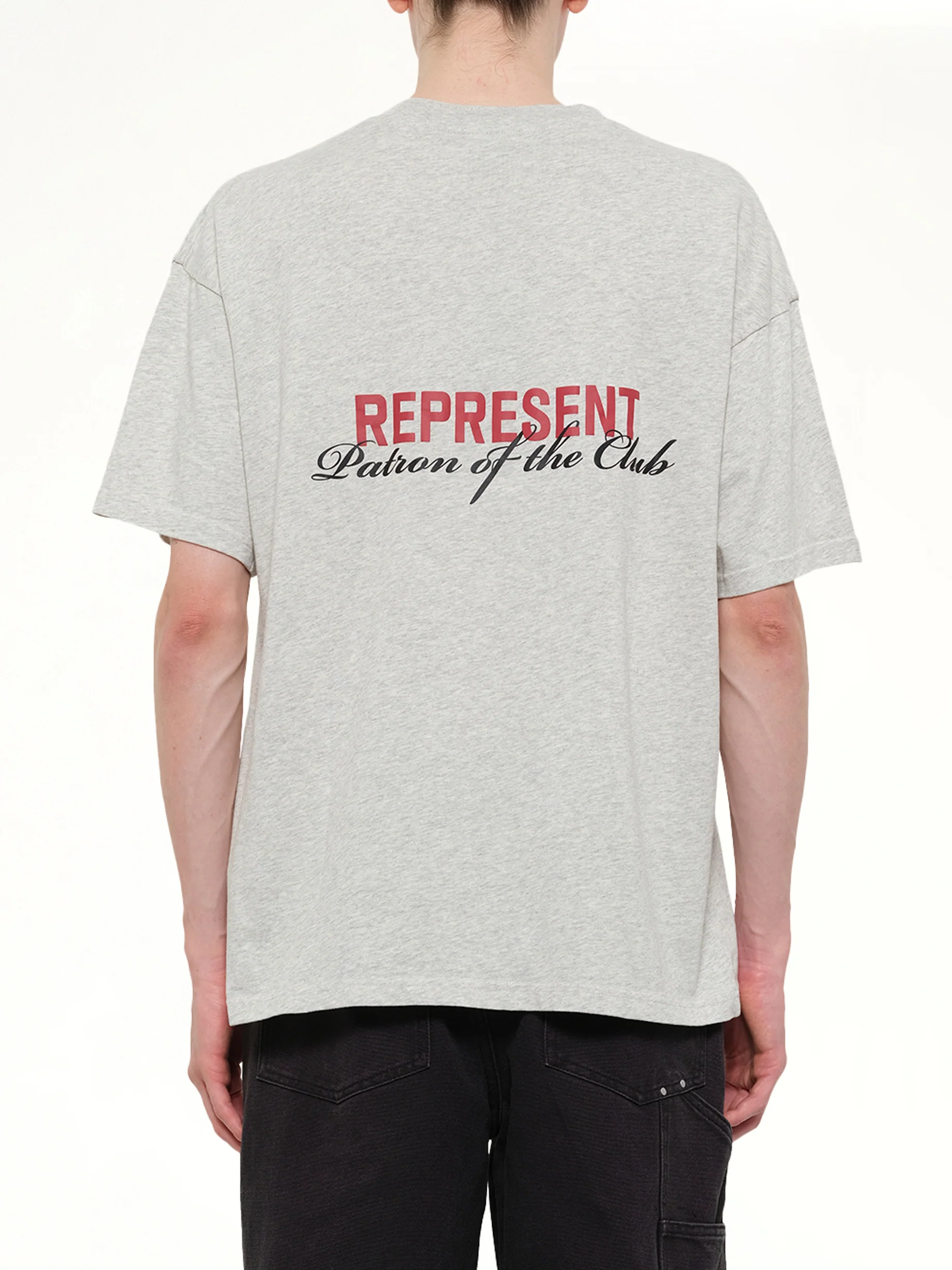 Patron of The Club T-Shirt in Cream Marl - Image 5