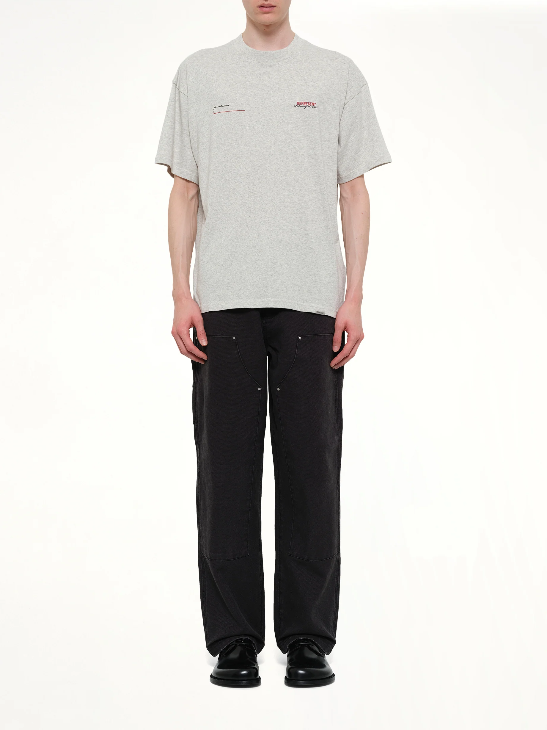 Patron of The Club T-Shirt in Cream Marl - Image 7
