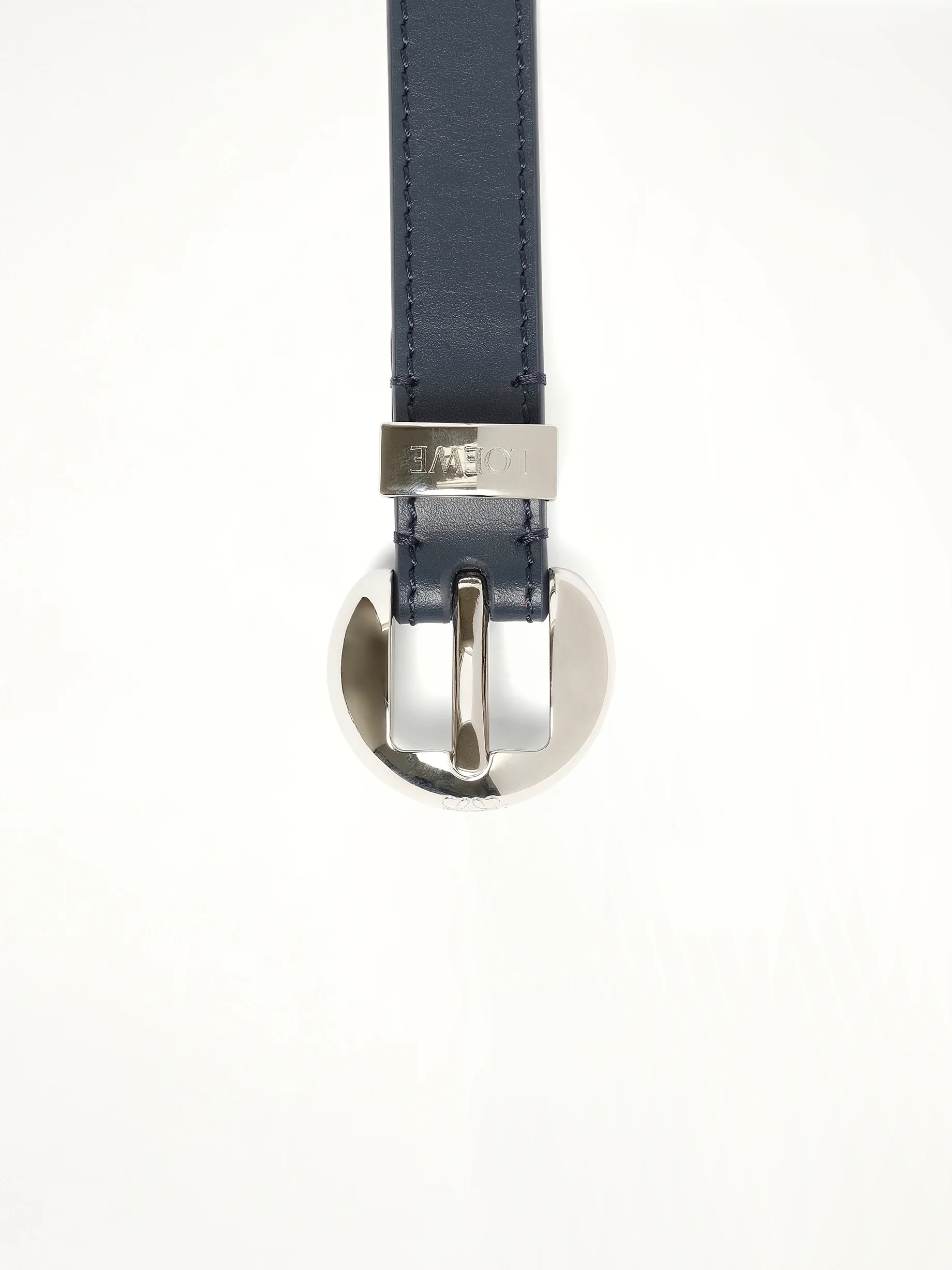 Pebble 2cm Belt in Deep Navy/Palladium - Image 2