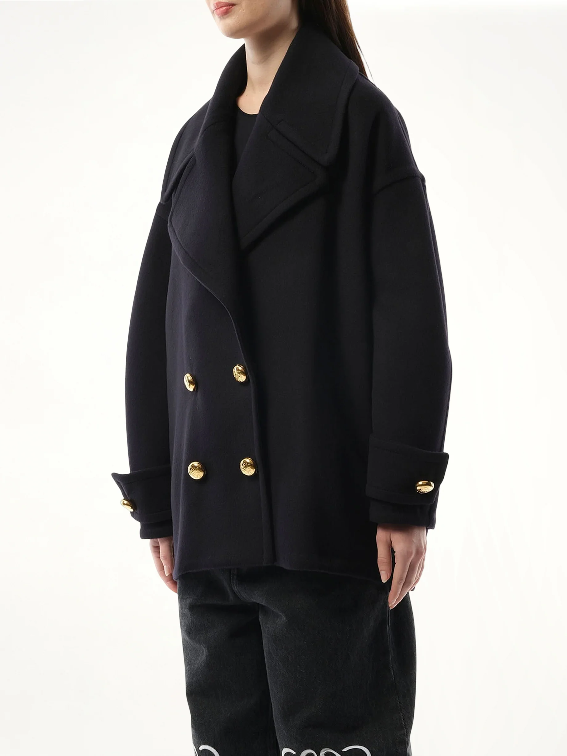 Pebble Peacoat in Midnight Blue - Image 5