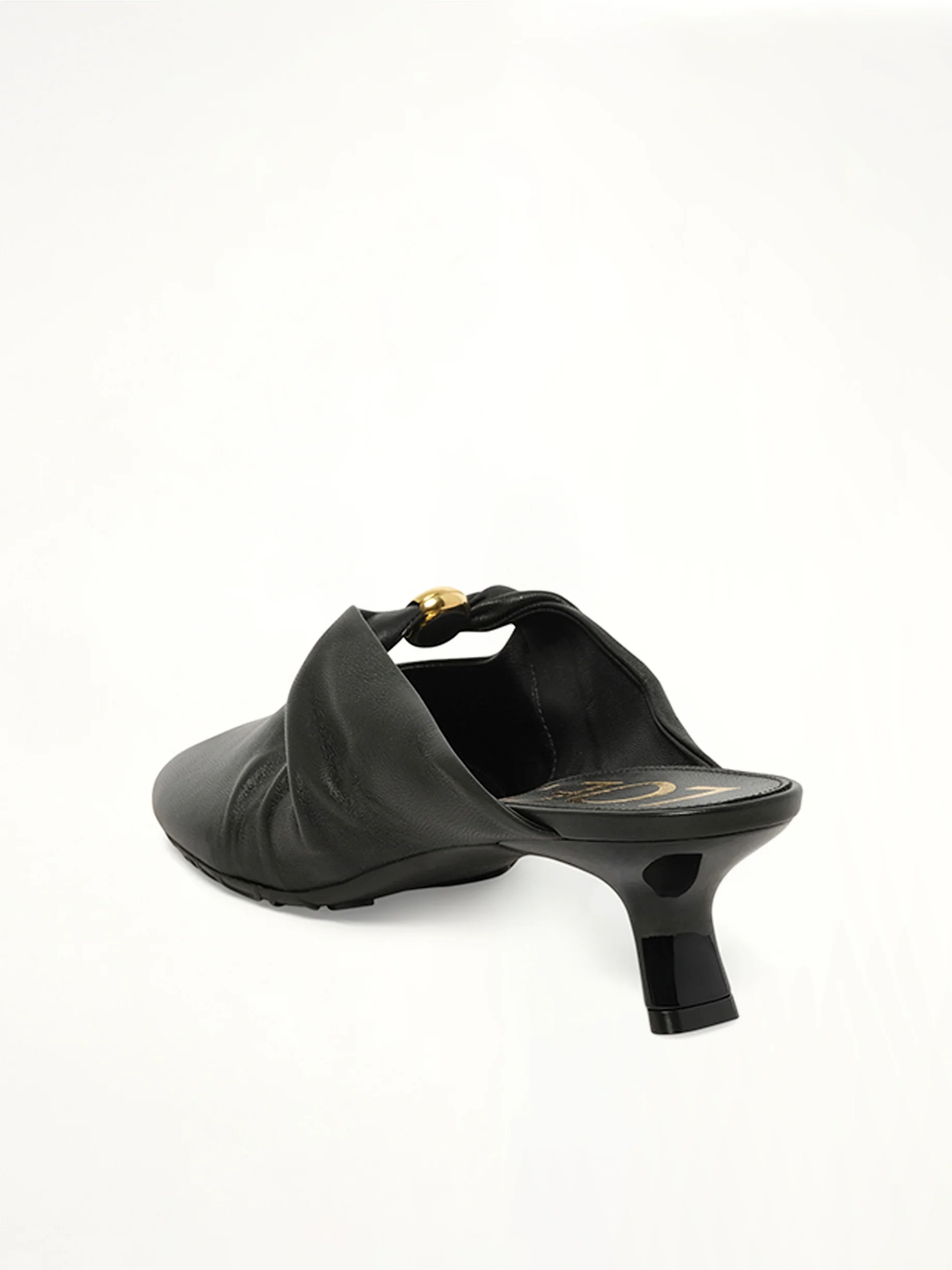 Pebble Soft Mule 45H in Black - Image 3