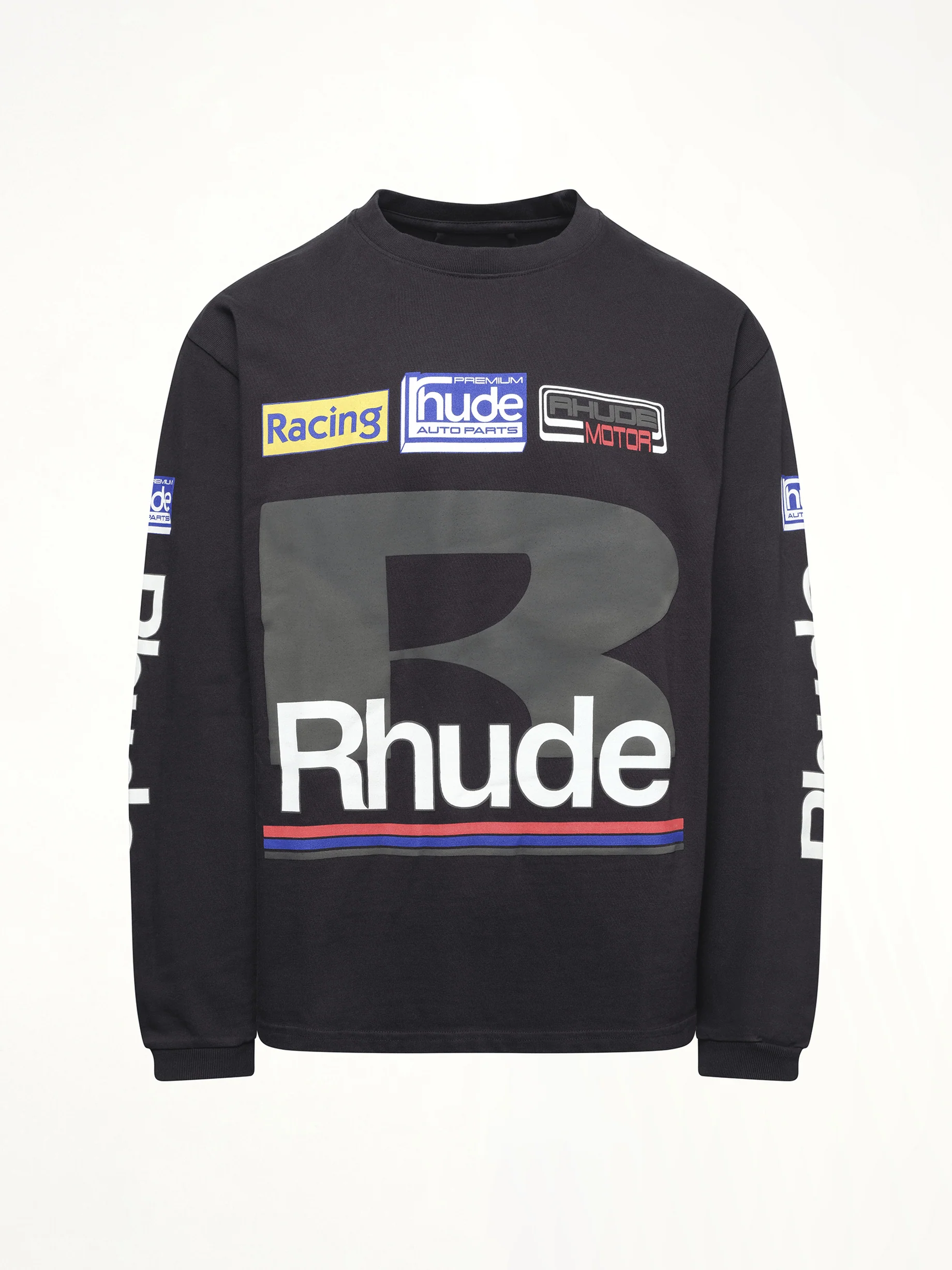 Petrol Patch Long Sleeve T-Shirt in Vintage Black - Image 2