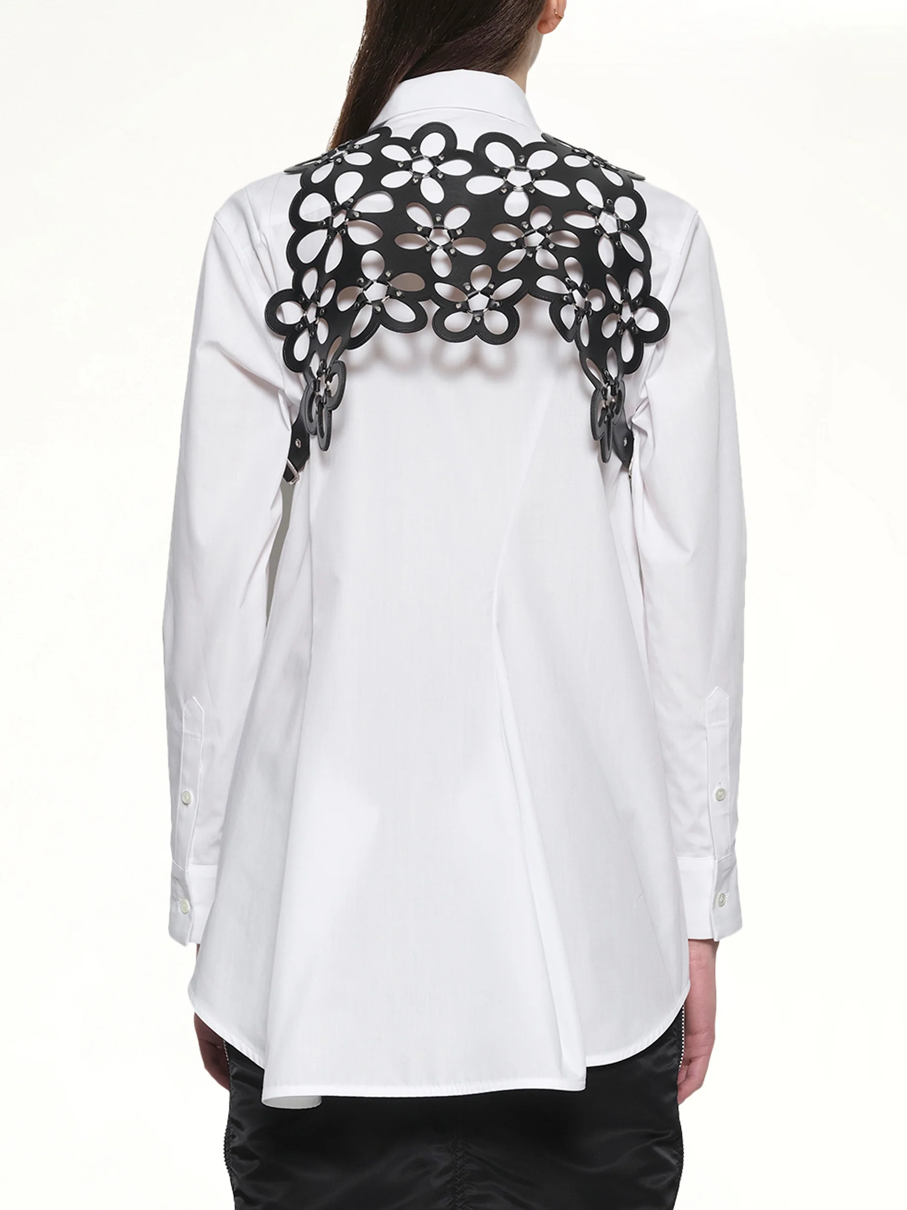 Petal Leather Vest in Black - Image 6