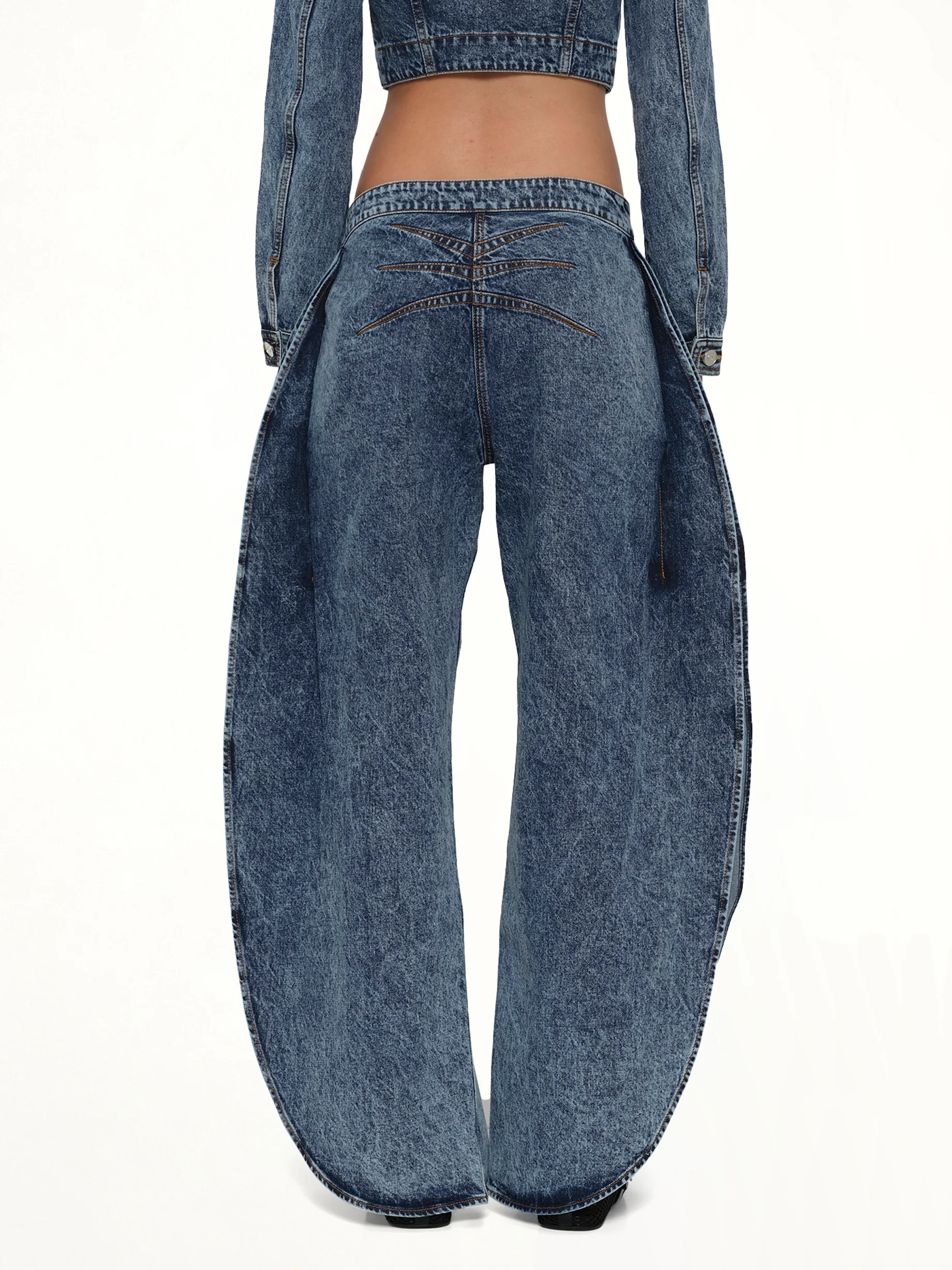 Petal Pants in Blue Denim - Image 5