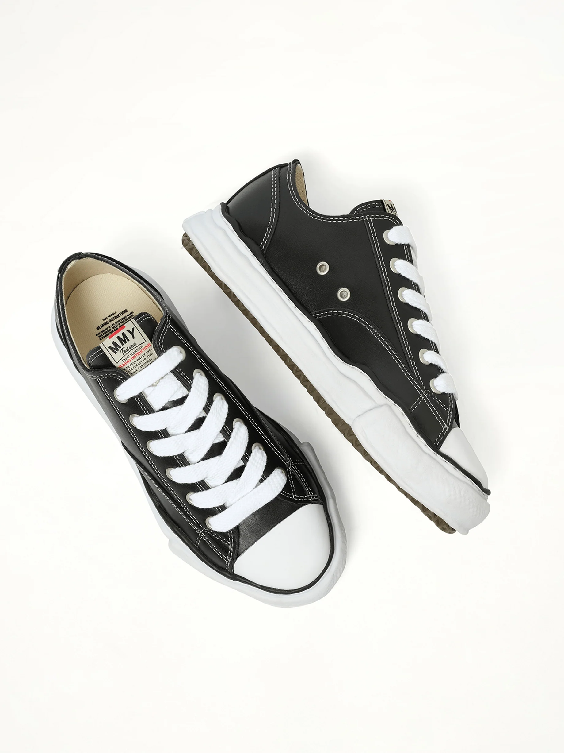 Peterson OG Leather Low Sneaker in Black/White - Image 3