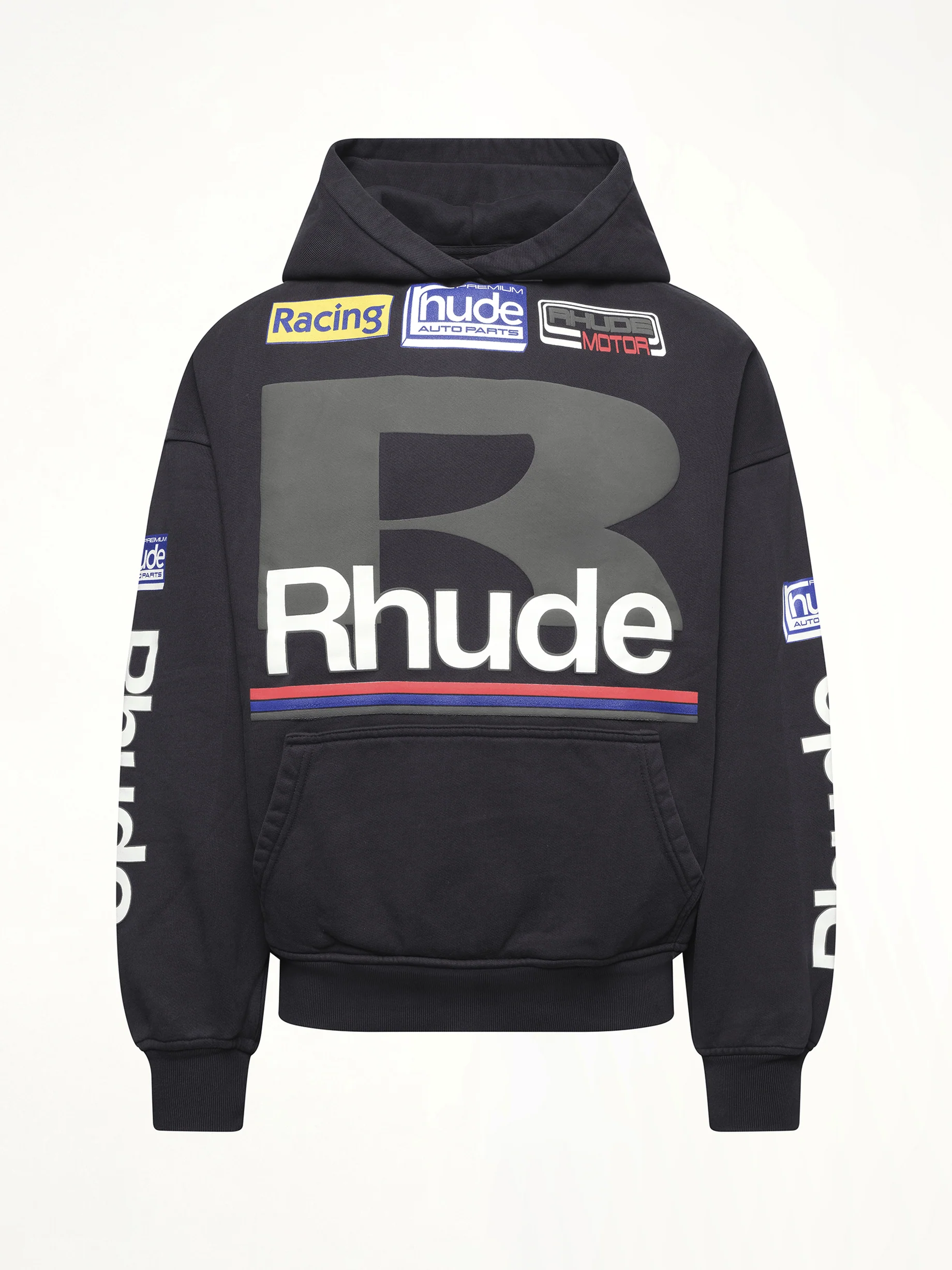 Petrol Patch Hoodie in Vintage Black - Image 2