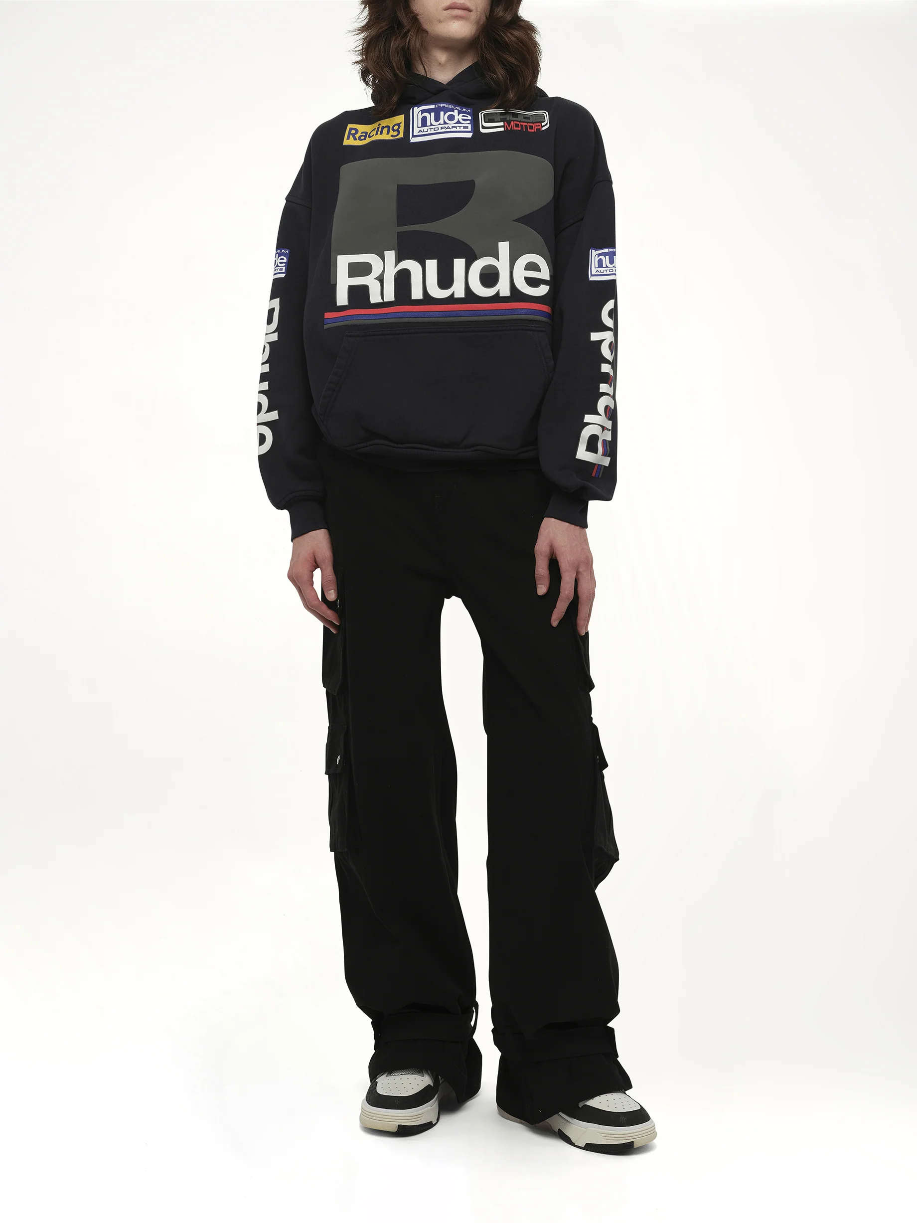 Petrol Patch Hoodie in Vintage Black - Image 4