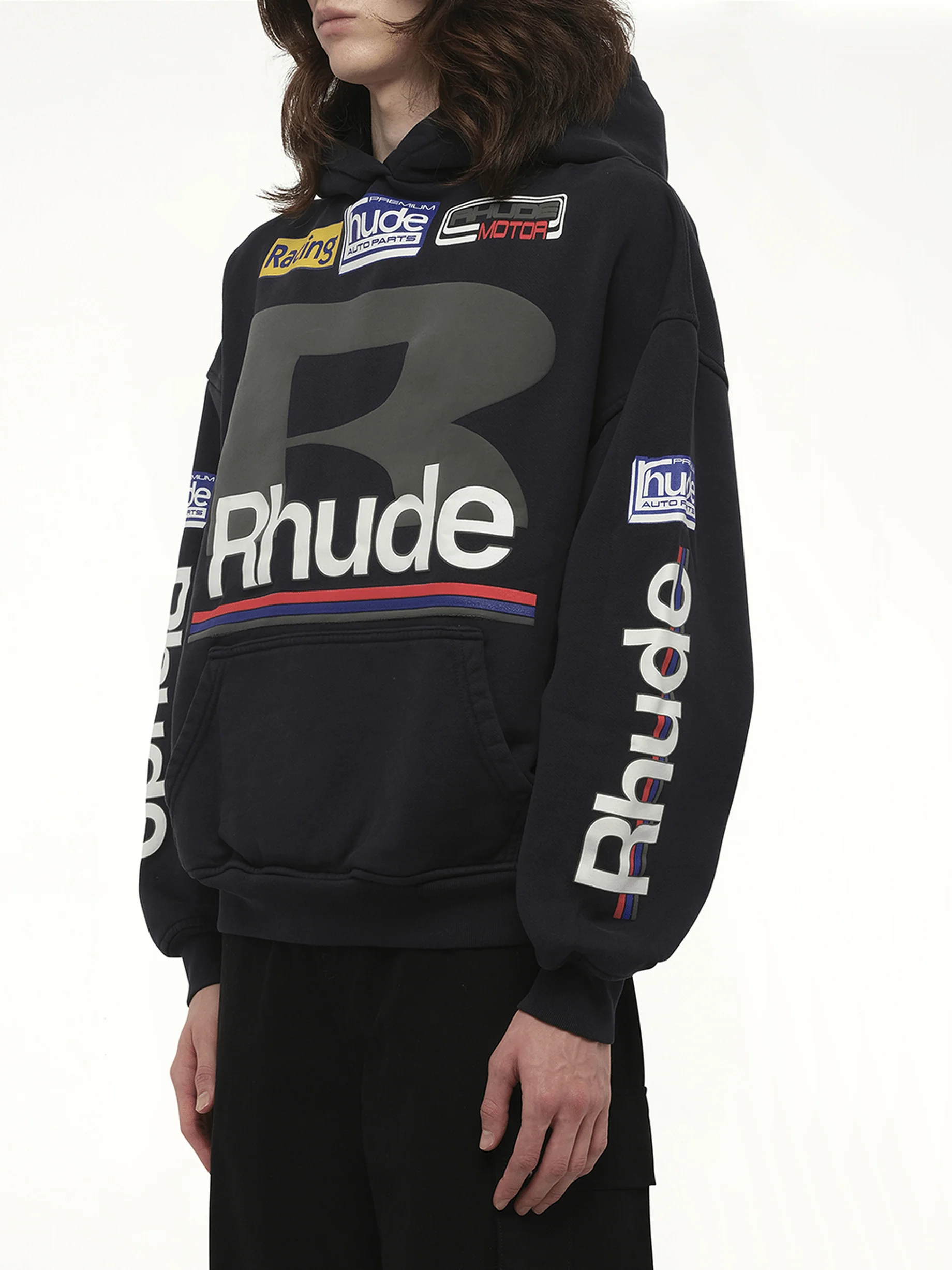 Petrol Patch Hoodie in Vintage Black - Image 5