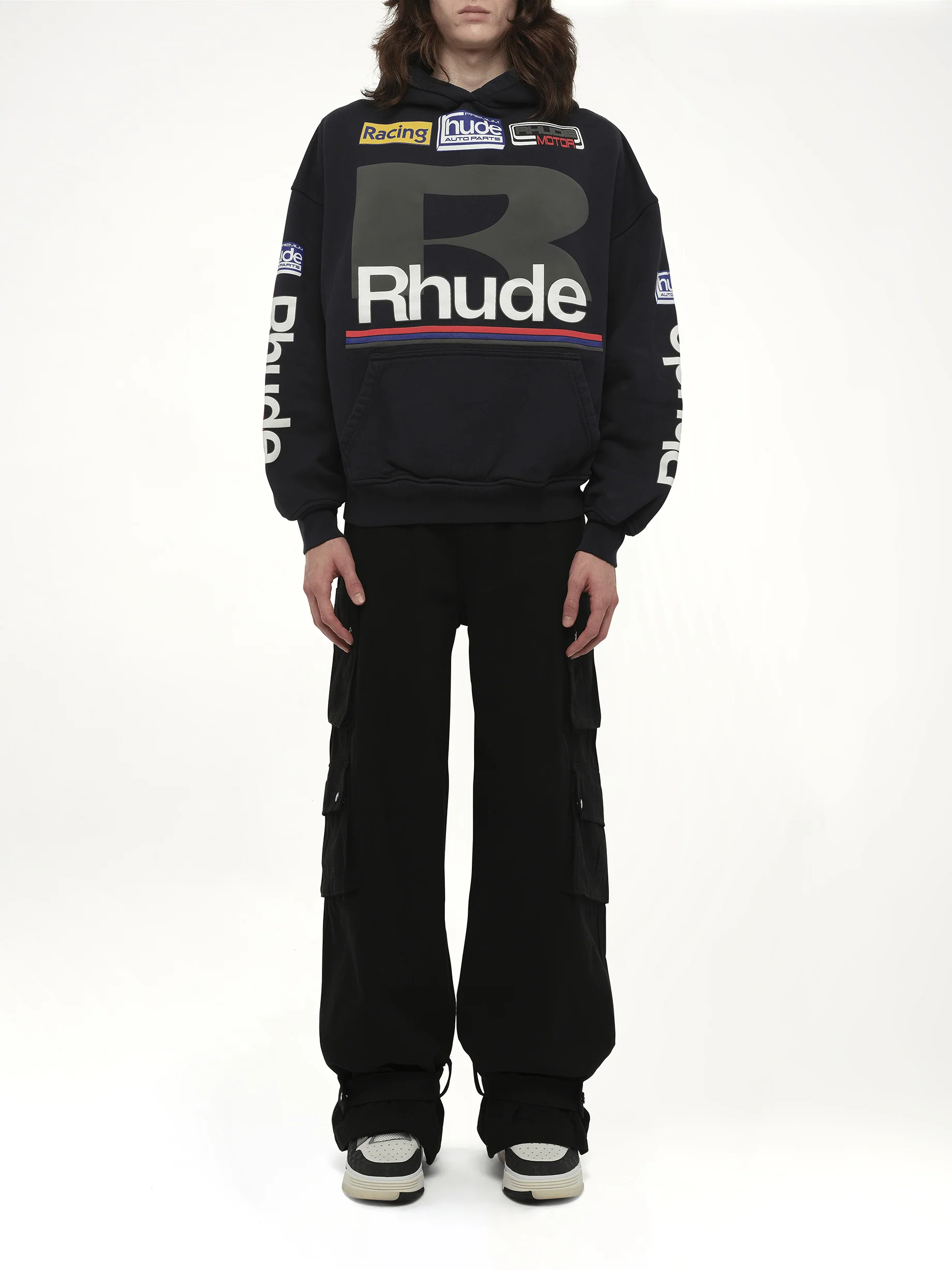Petrol Patch Hoodie in Vintage Black - Image 7