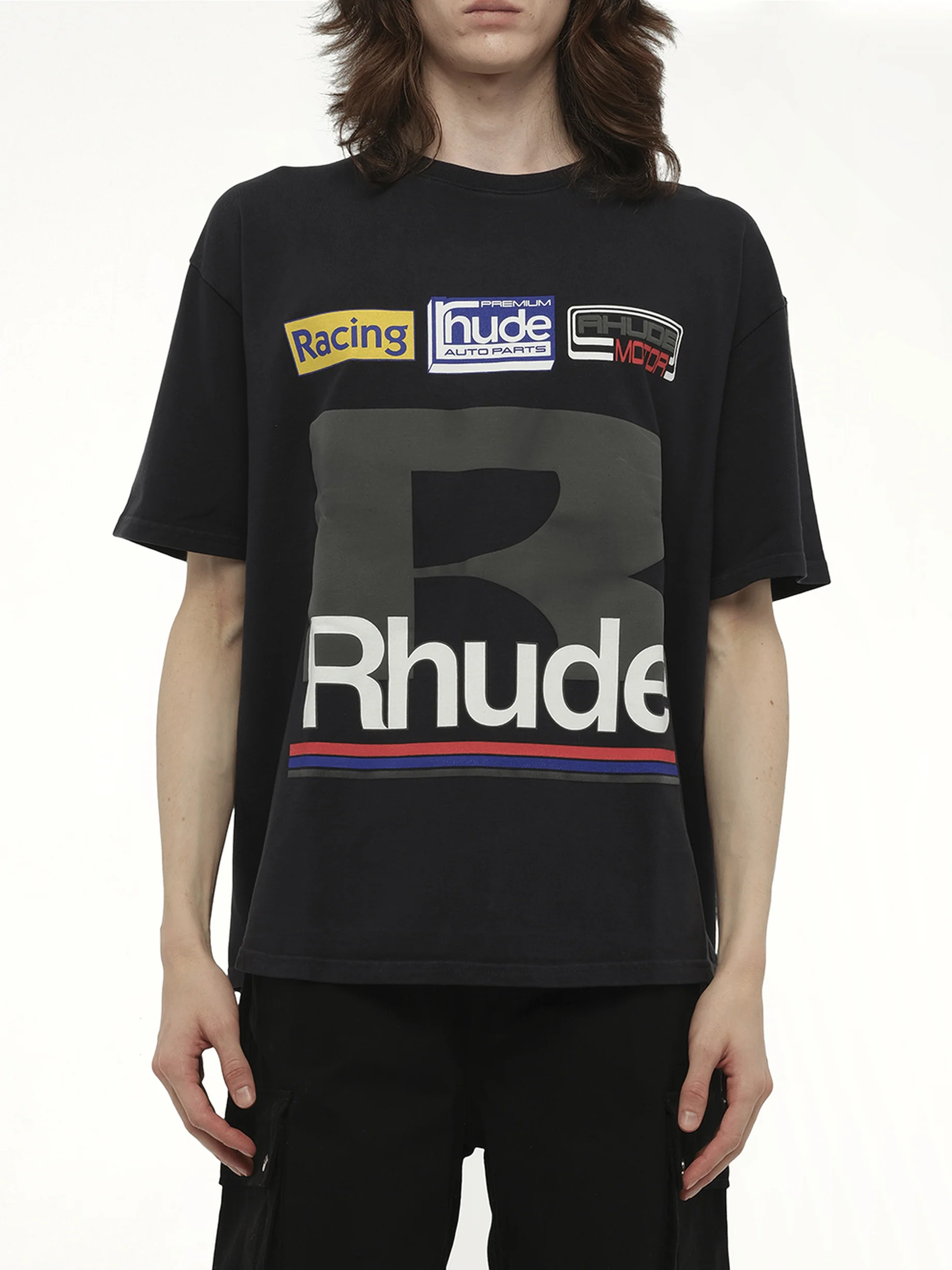 Petrol Patch T-Shirt in Vintage Black