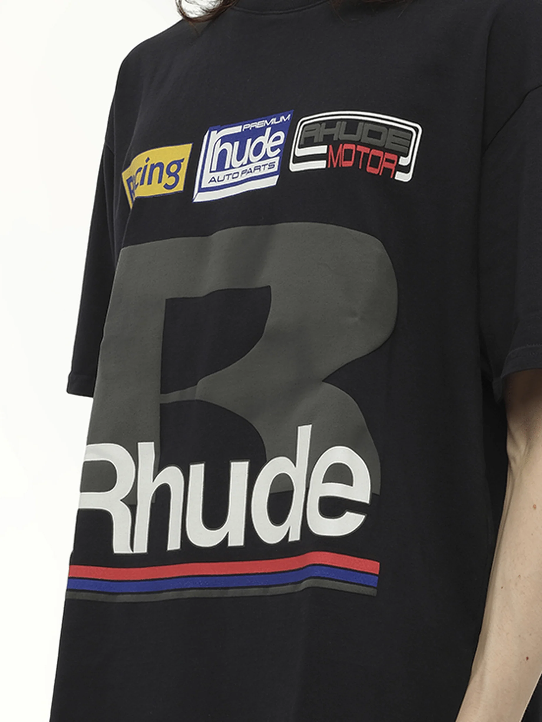 Petrol Patch T-Shirt in Vintage Black - Image 3
