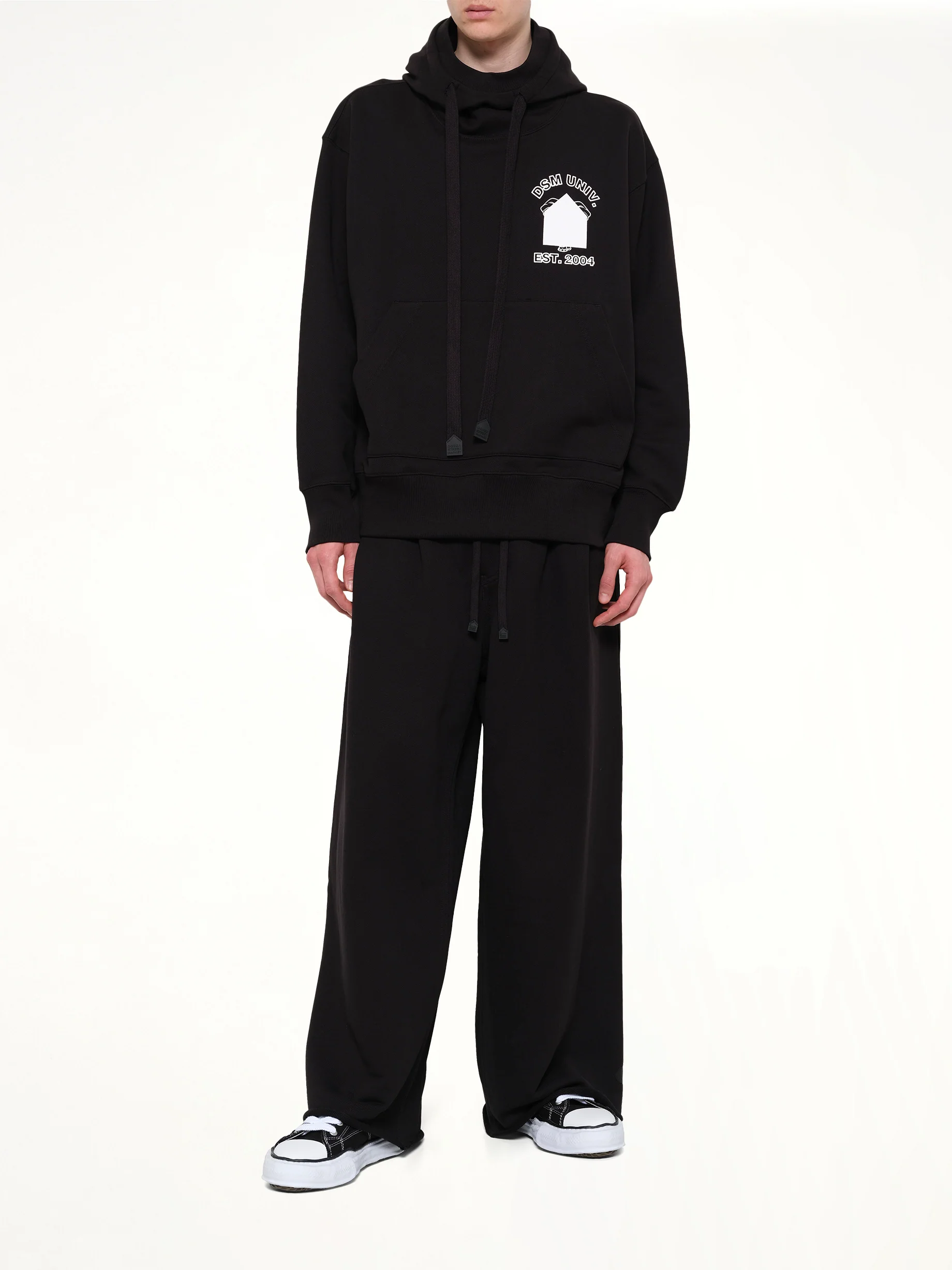 Pile Knit Oversized Hoodie in Black - Image 4