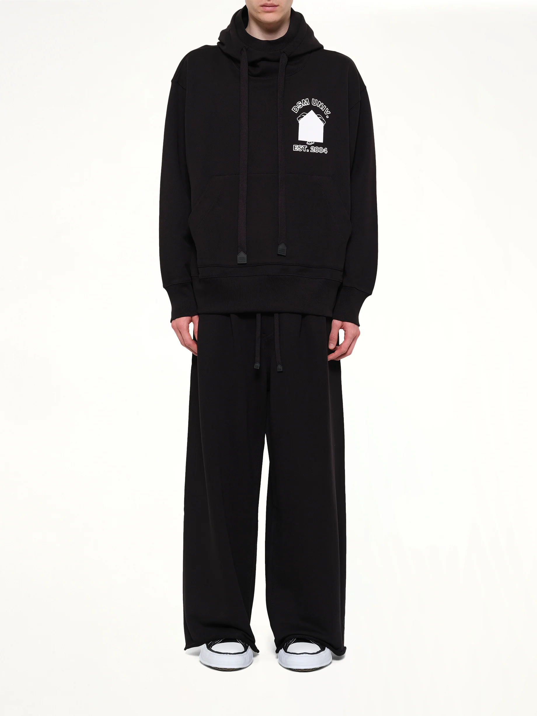 Pile Knit Oversized Hoodie in Black - Image 7
