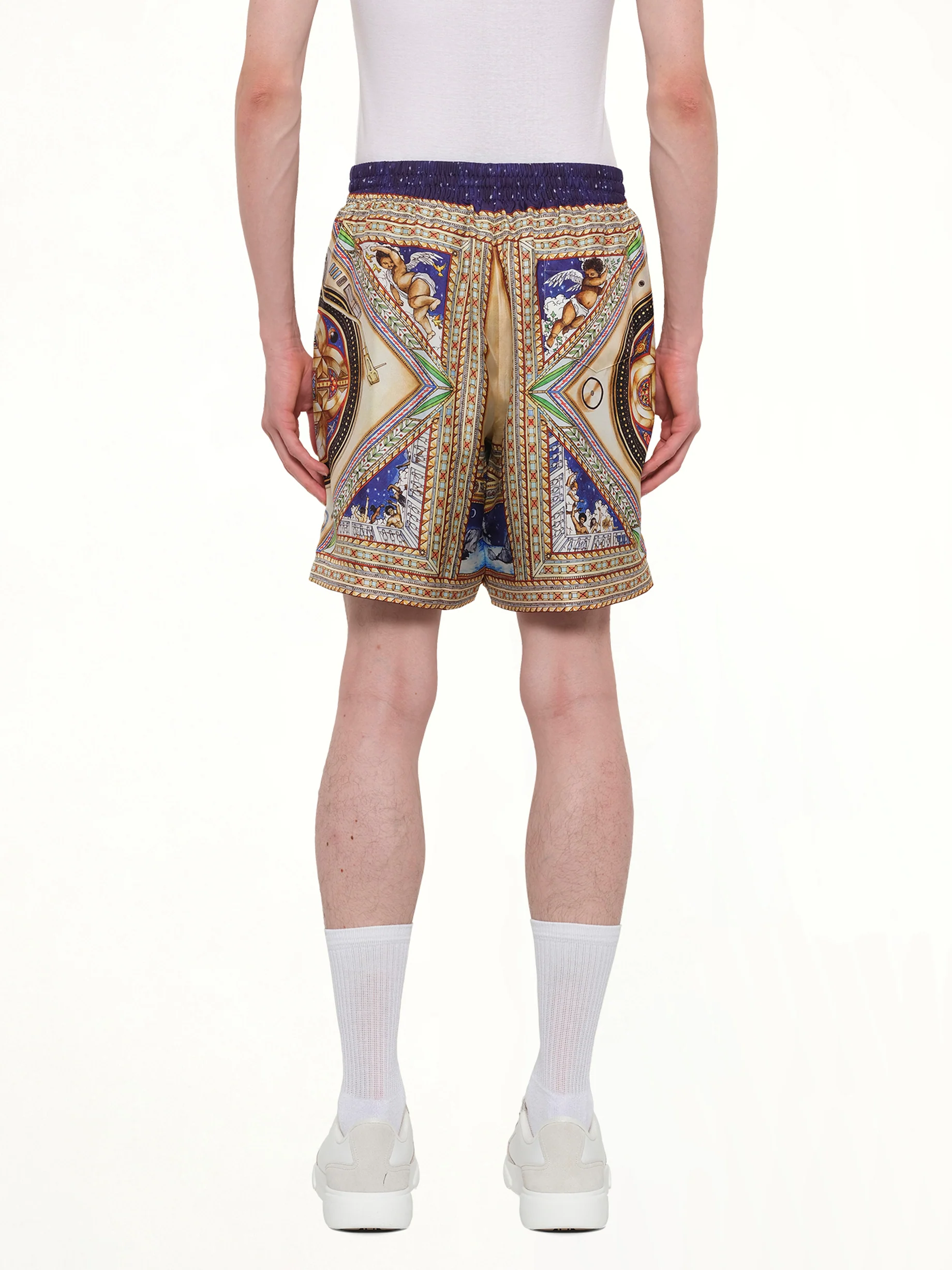 Plafond Orne De Musique Silk Shorts in Multicolour - Image 5