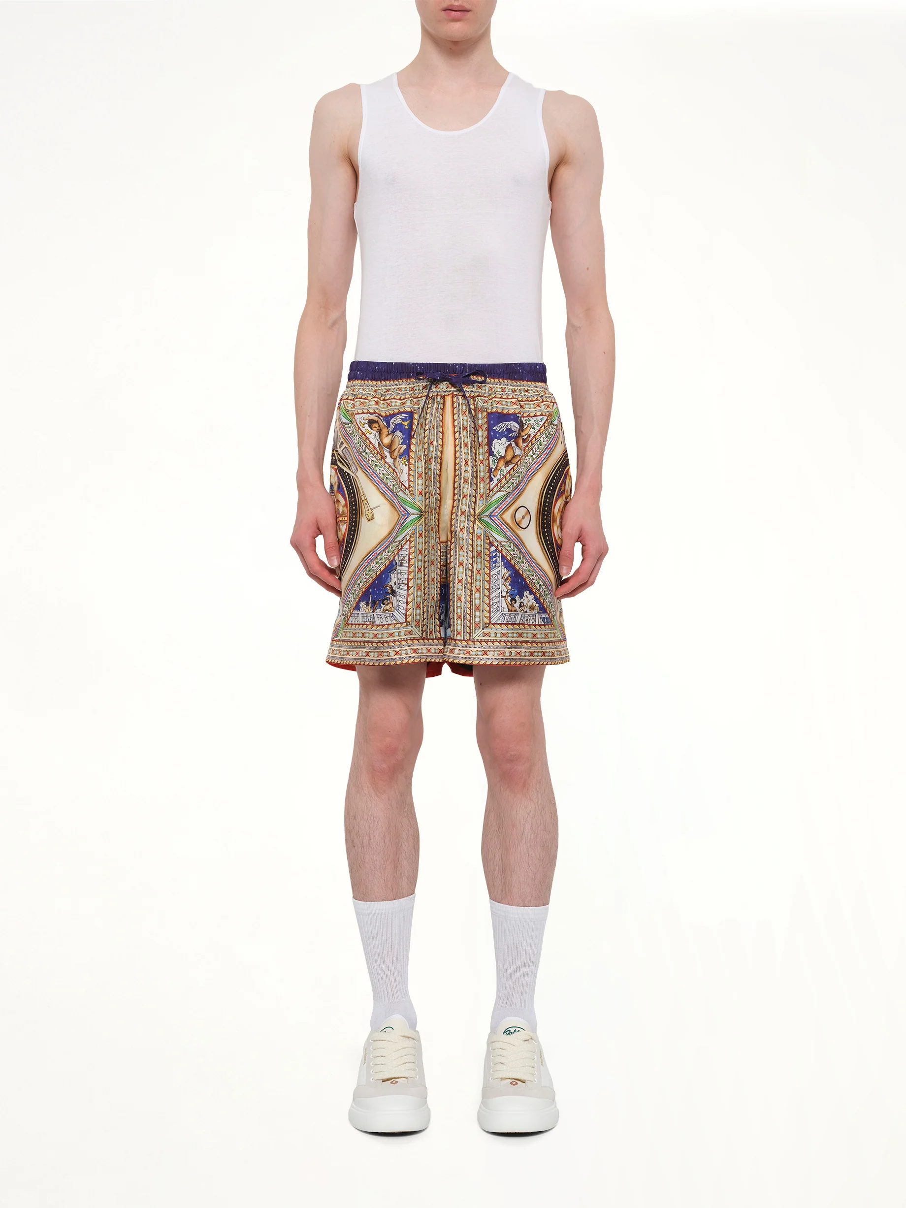 Plafond Orne De Musique Silk Shorts in Multicolour - Image 7