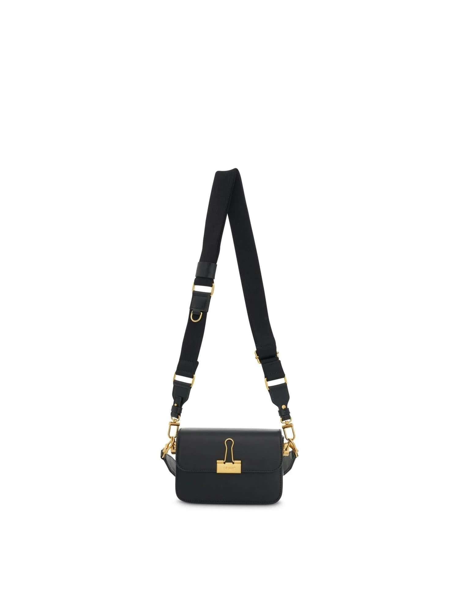 Plain Small Binder Shoulder Bag in Black
