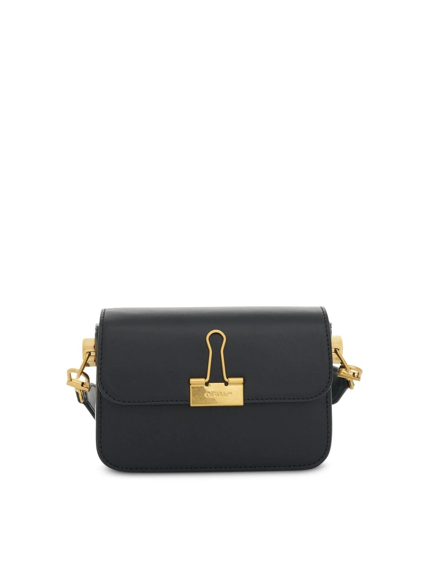 Plain Small Binder Shoulder Bag in Black - Image 3