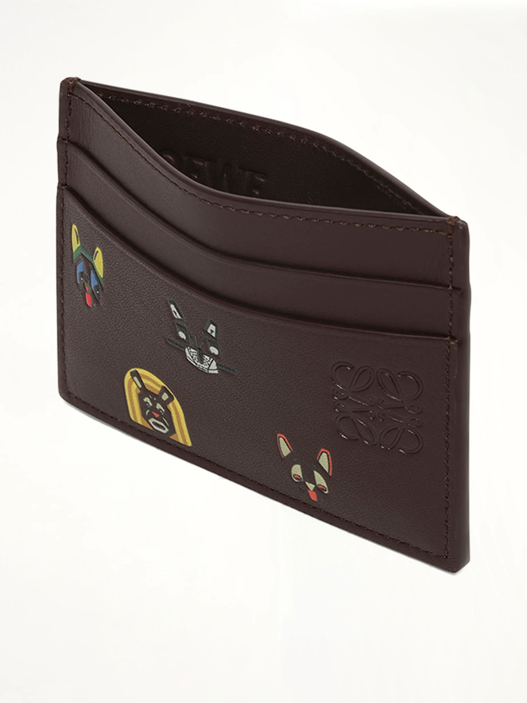 Plain Cardholder Allover Cats in Brown - Image 4