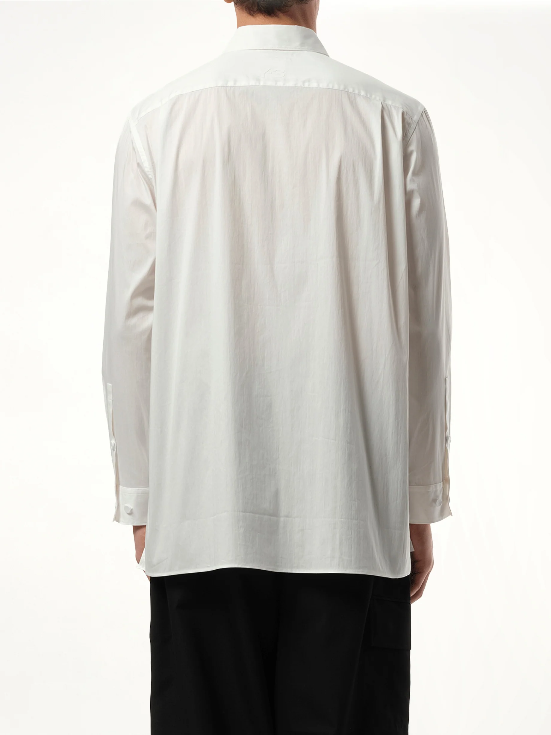 Pleat Pocket Shirt in White - Image 6