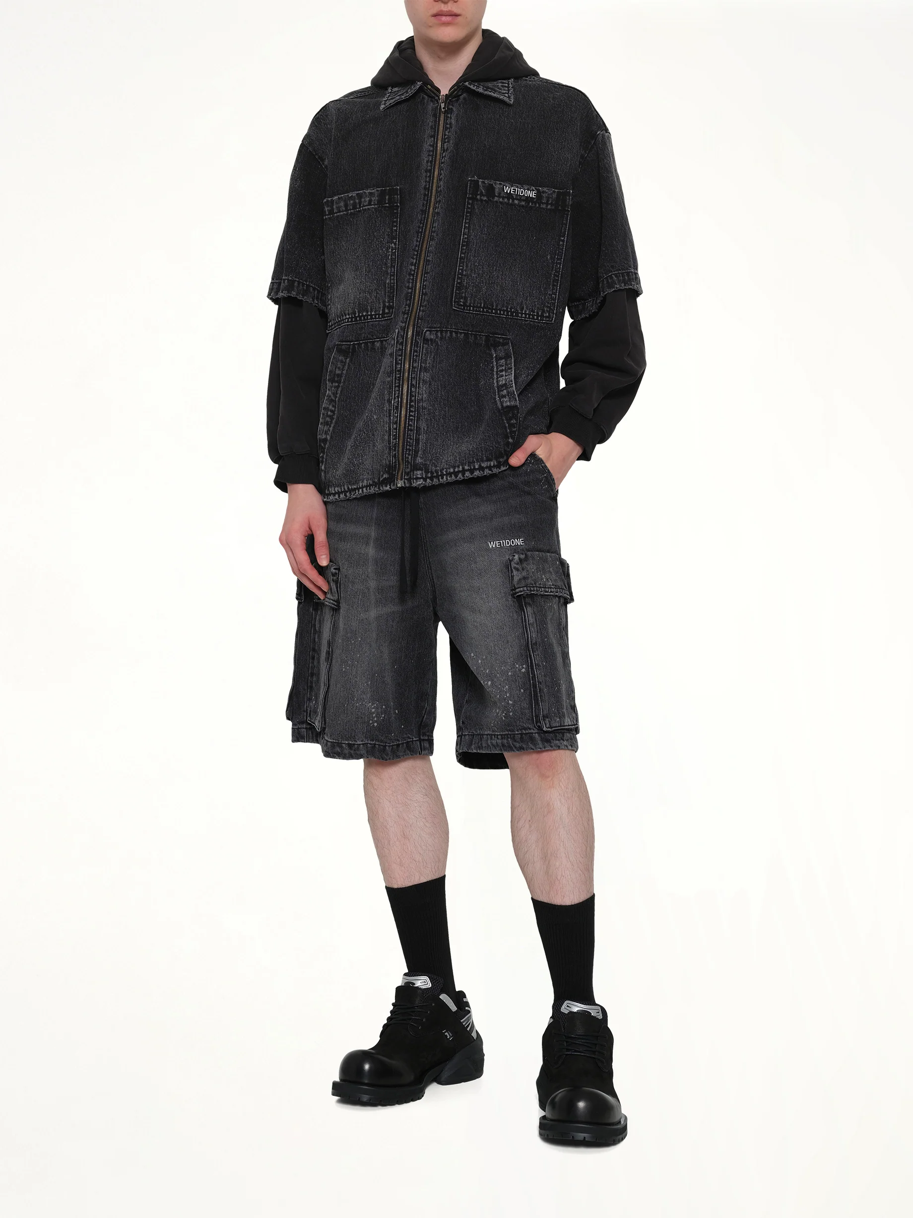 Pocket Shorts in Black - Image 4