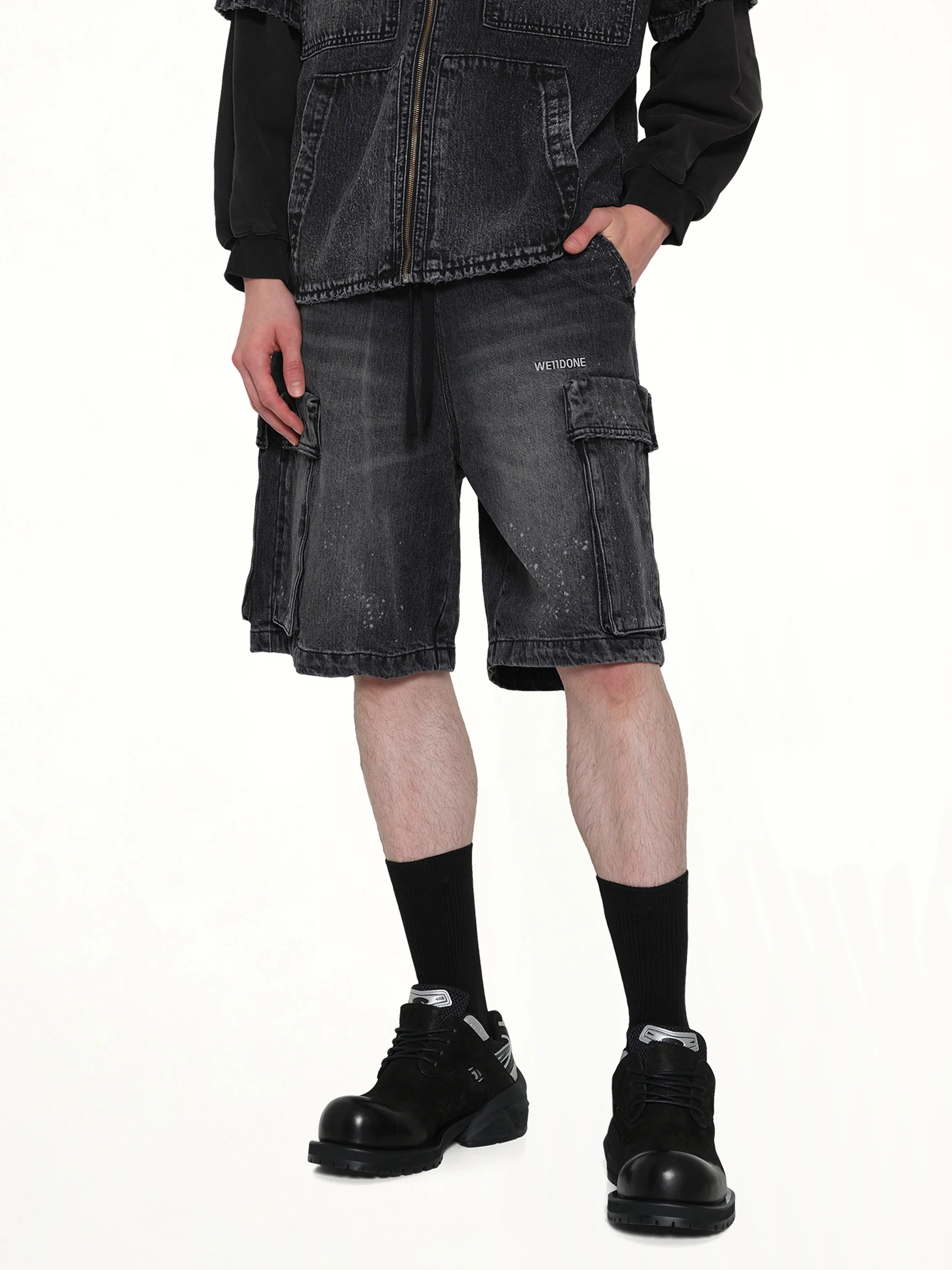 Pocket Shorts in Black - Image 6