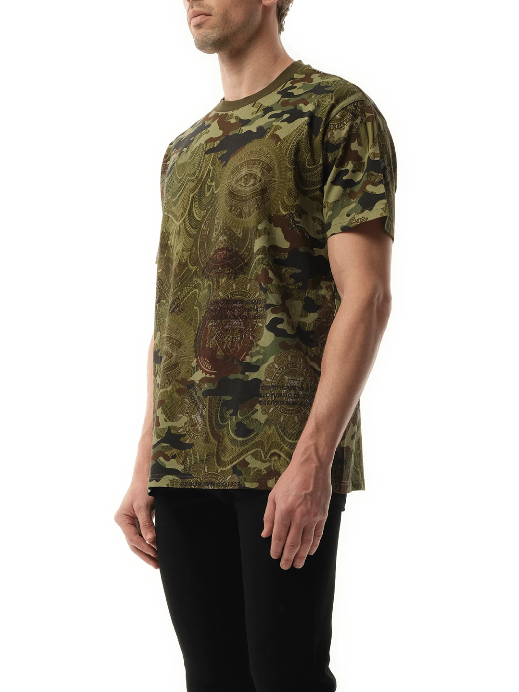 Podium Dollar T-Shirt in Khaki - Image 5