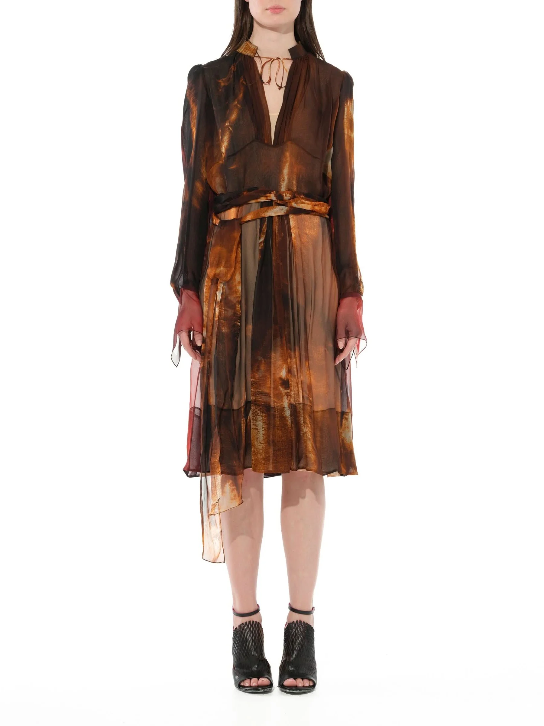 Podium Fire Print Dress - Image 4