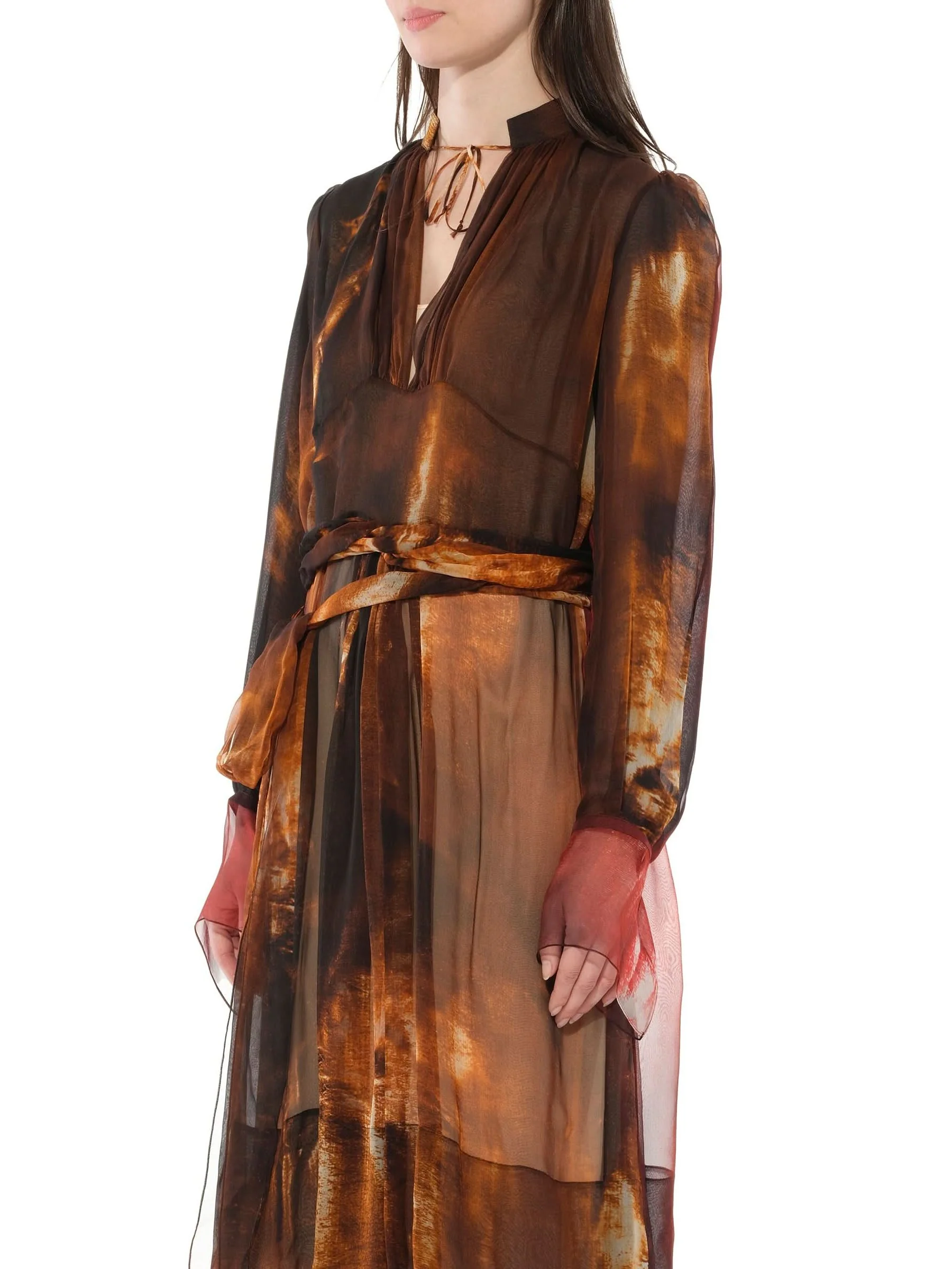 Podium Fire Print Dress - Image 5
