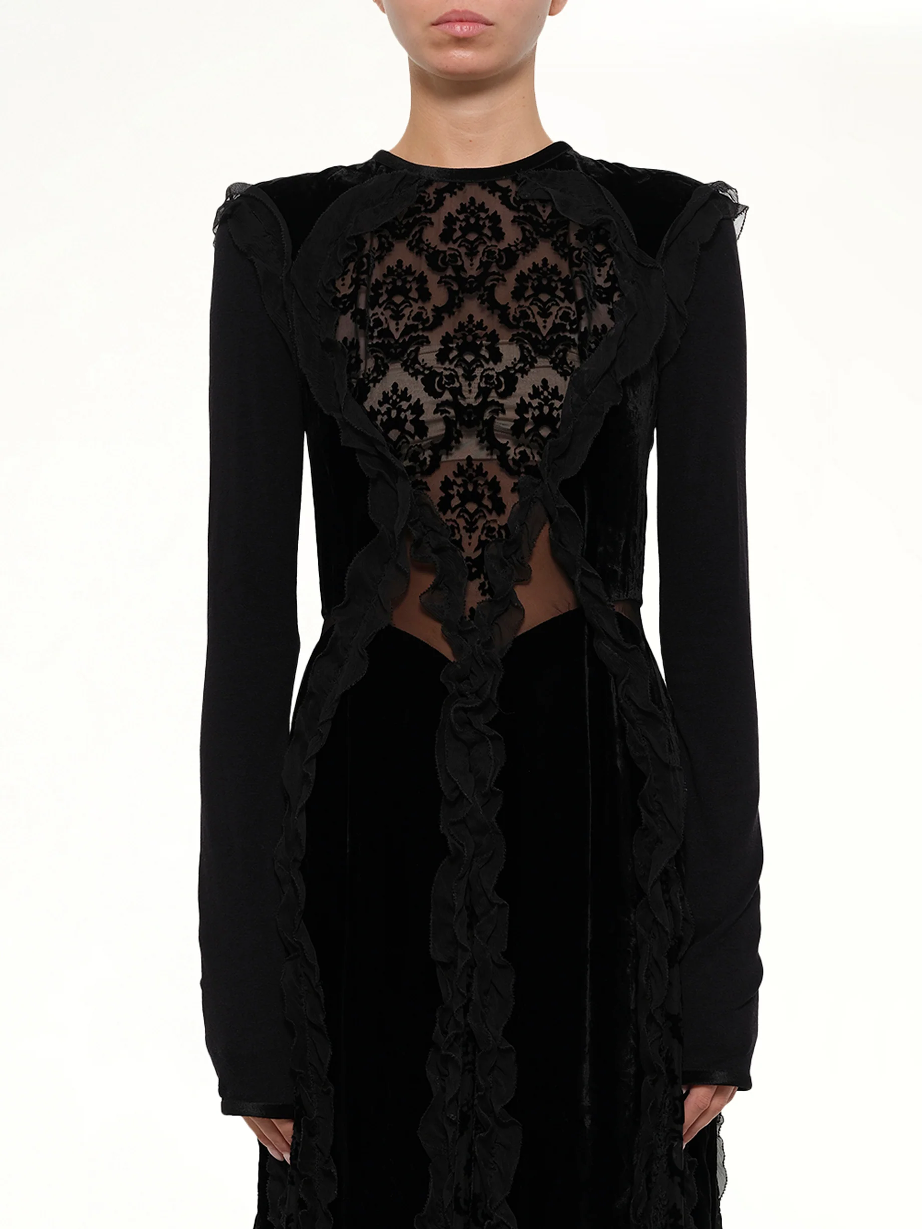 Podium Long Dress in Black