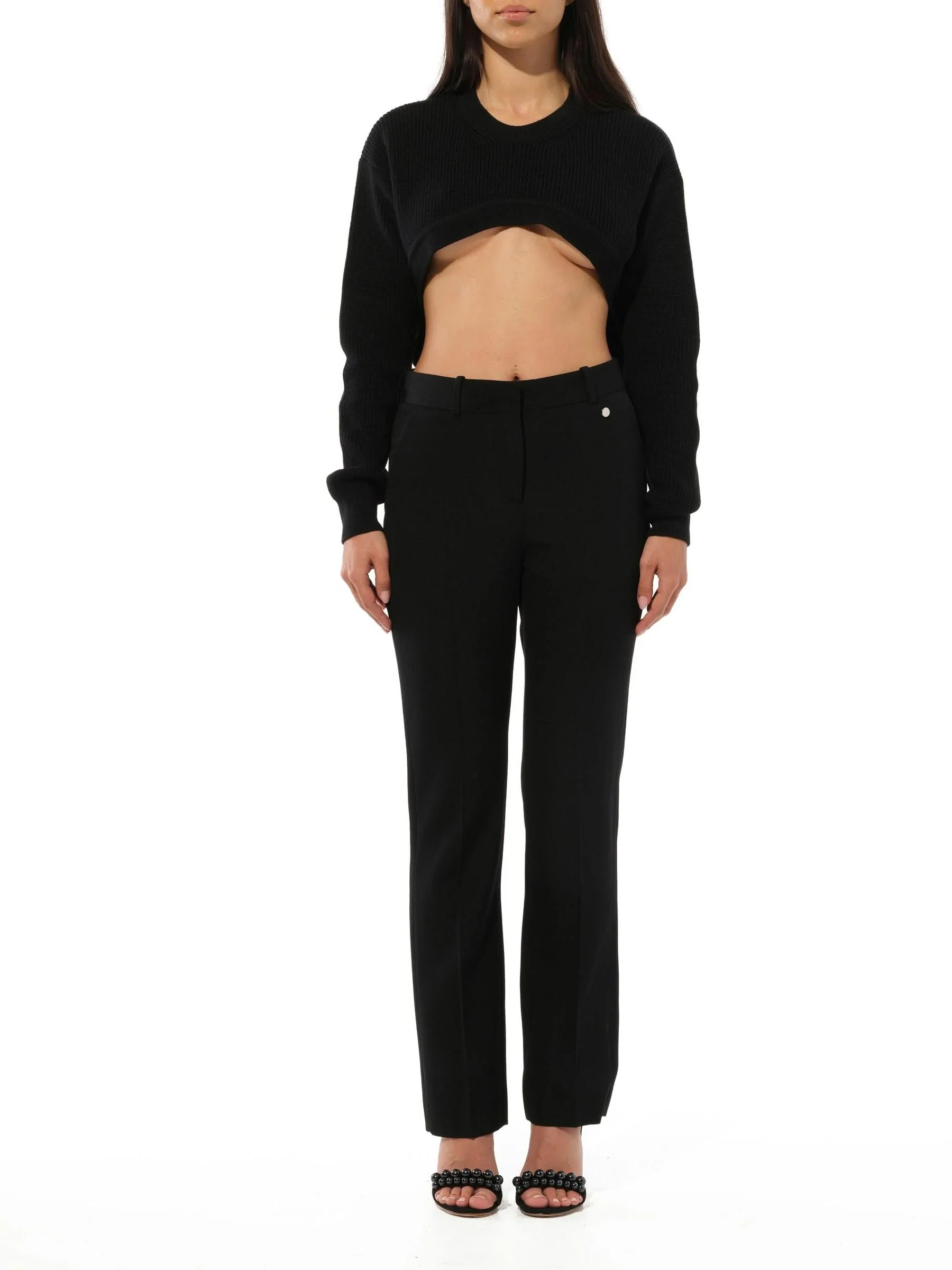 Podium Long Sleeve Sweater in Black - Image 4