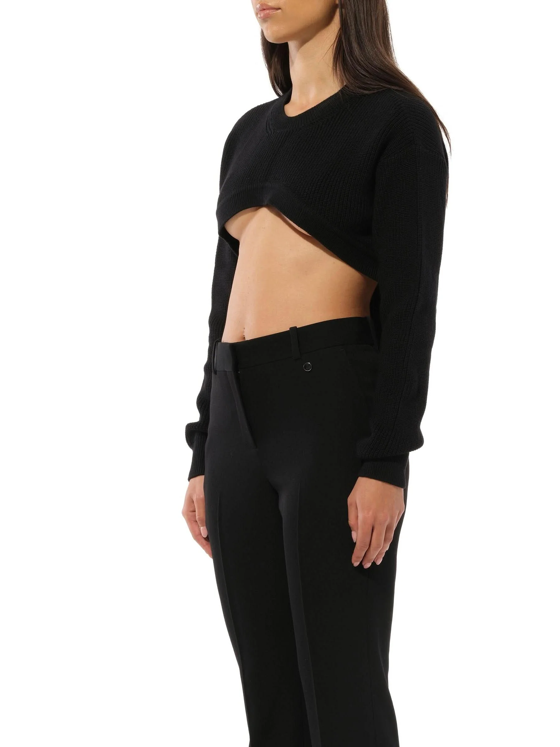 Podium Long Sleeve Sweater in Black - Image 5