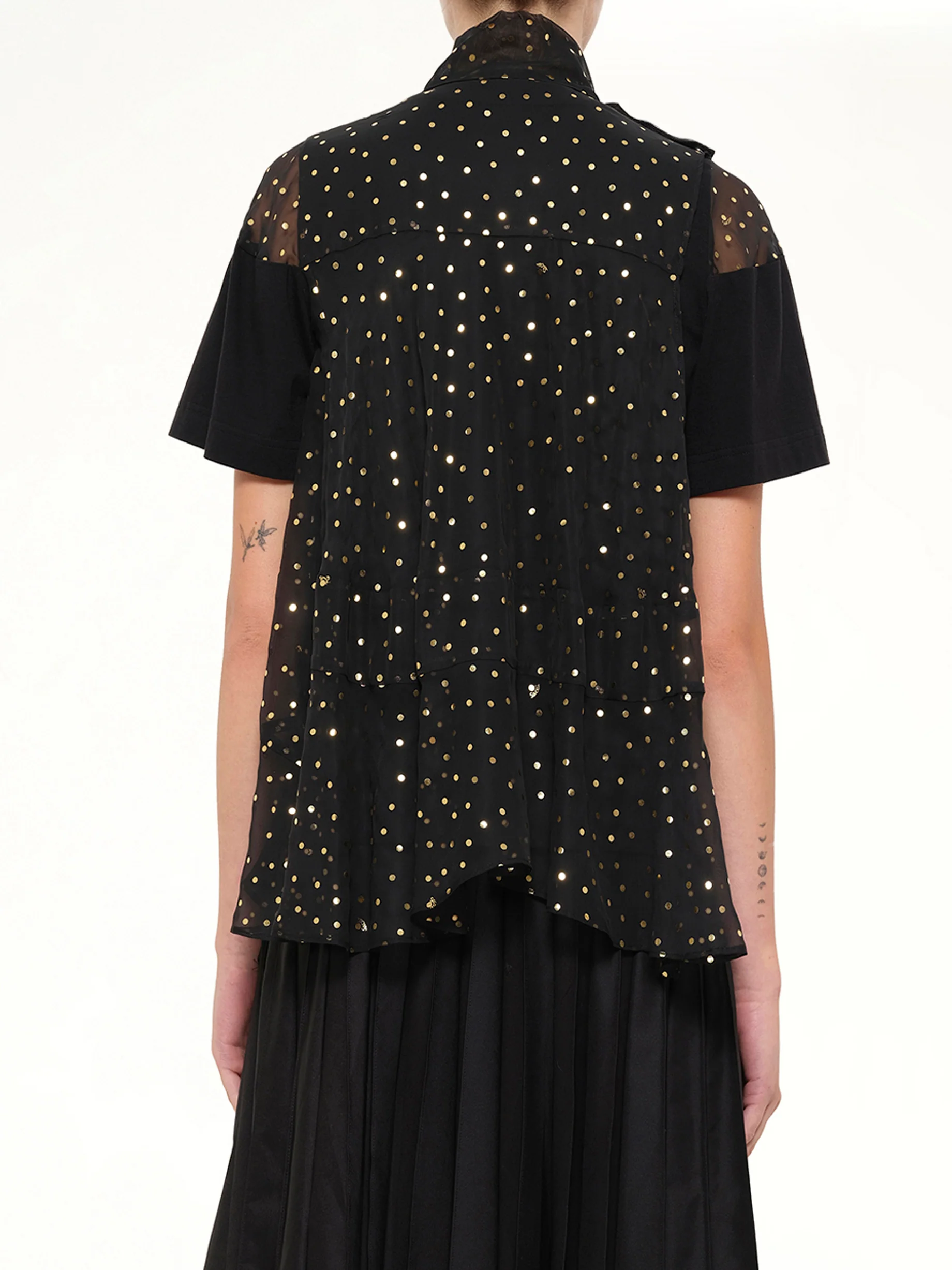 Polka Dot T-Shirt in Black - Image 5