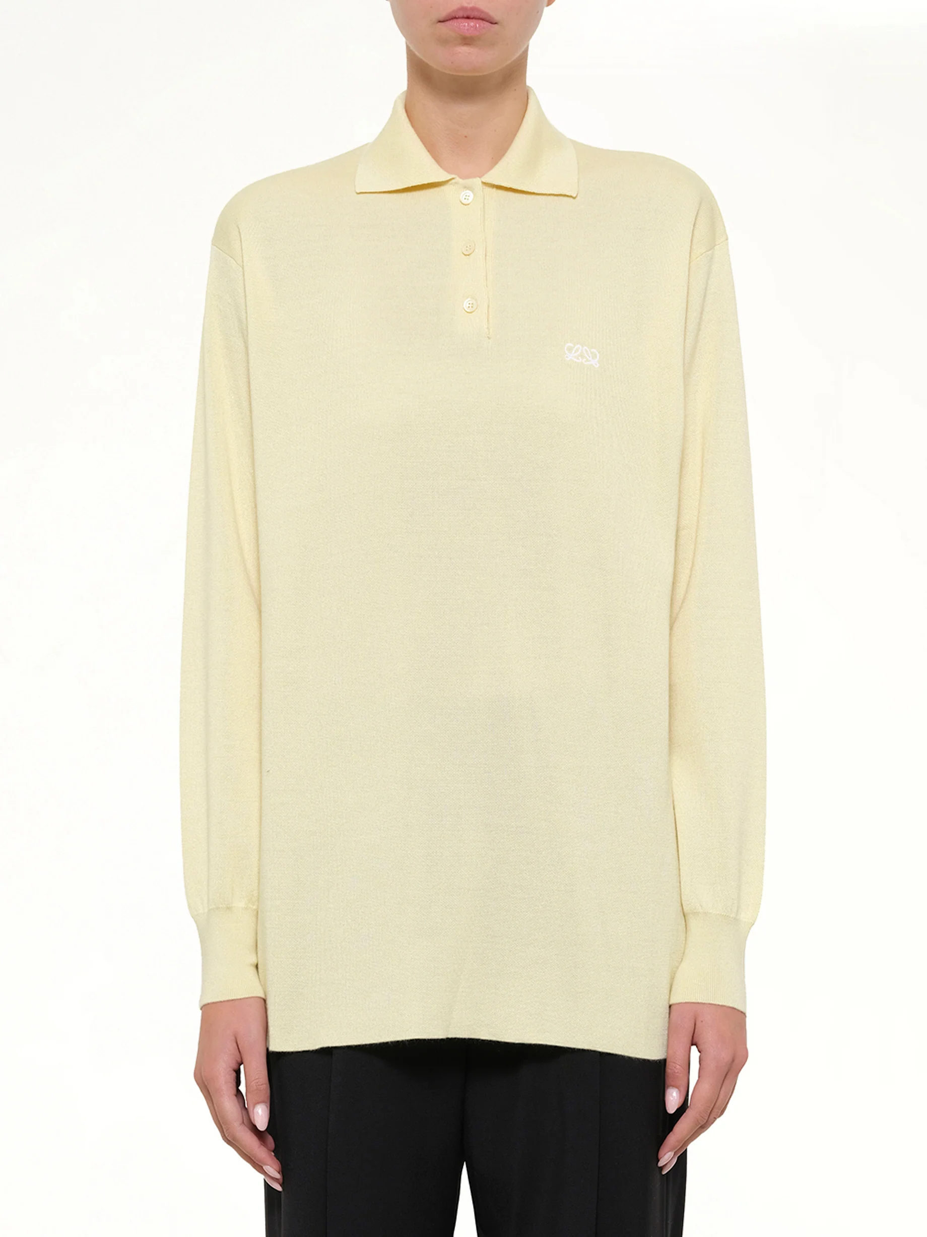 Polo Sweater in Light Yellow