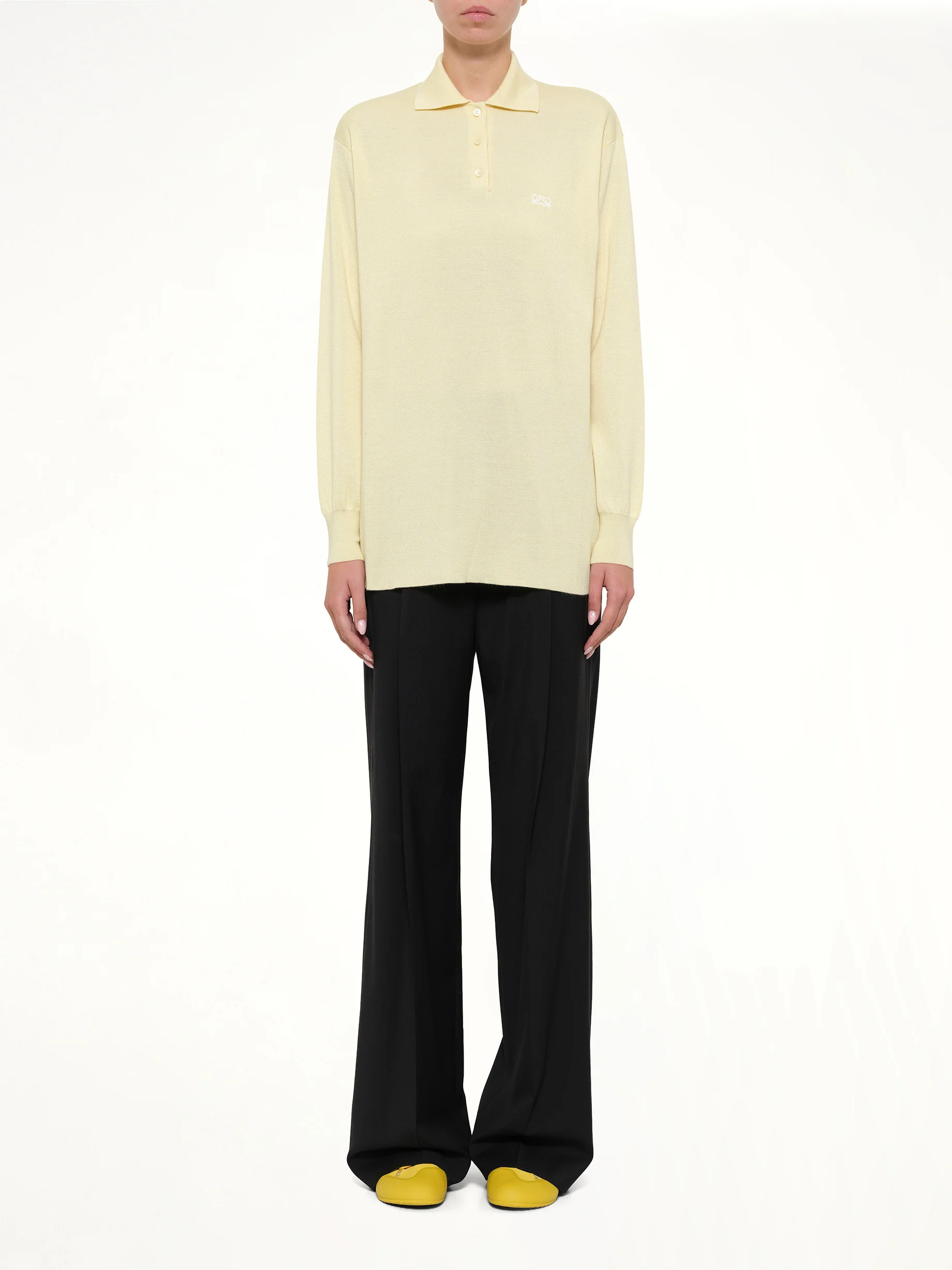 Polo Sweater in Light Yellow - Image 7