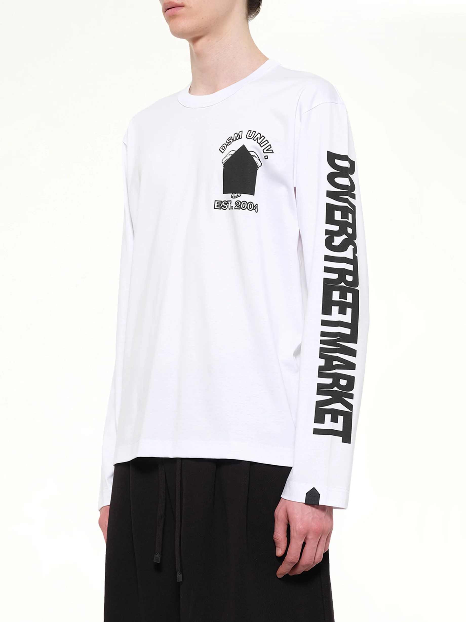 DSMU Long Sleeve T-Shirt in White - Image 3