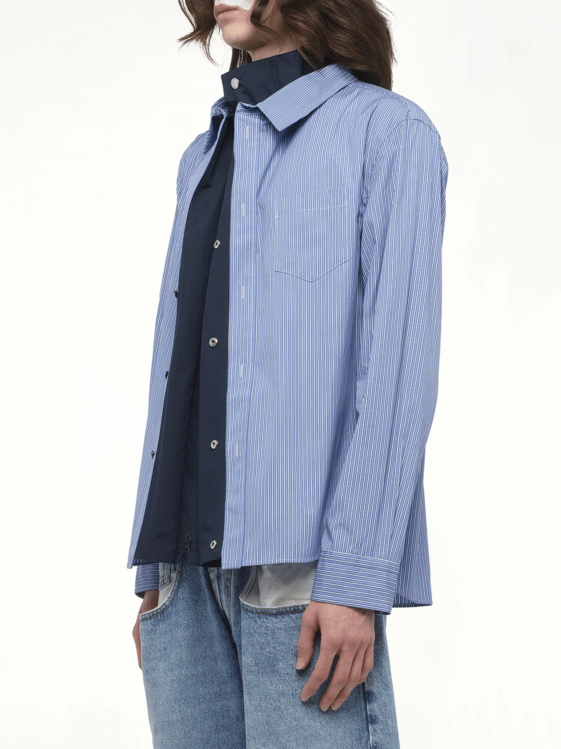 Poplin Shirt in Blue - Image 5