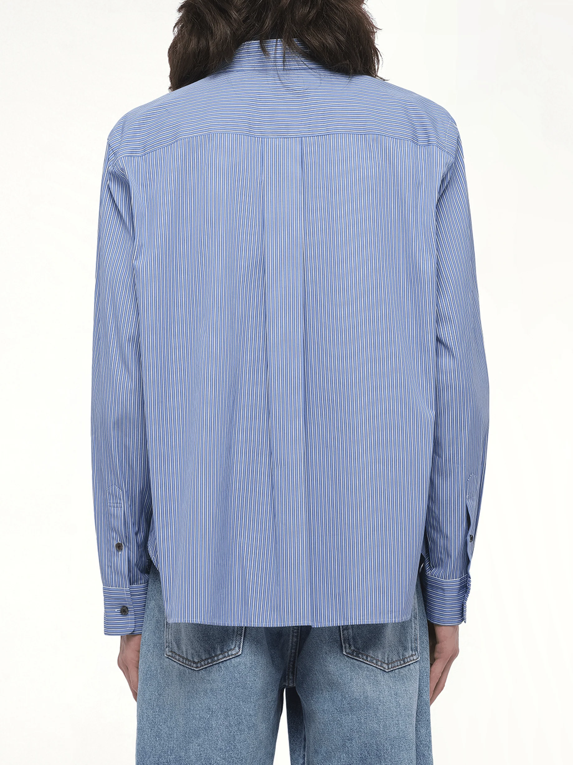 Poplin Shirt in Blue - Image 6
